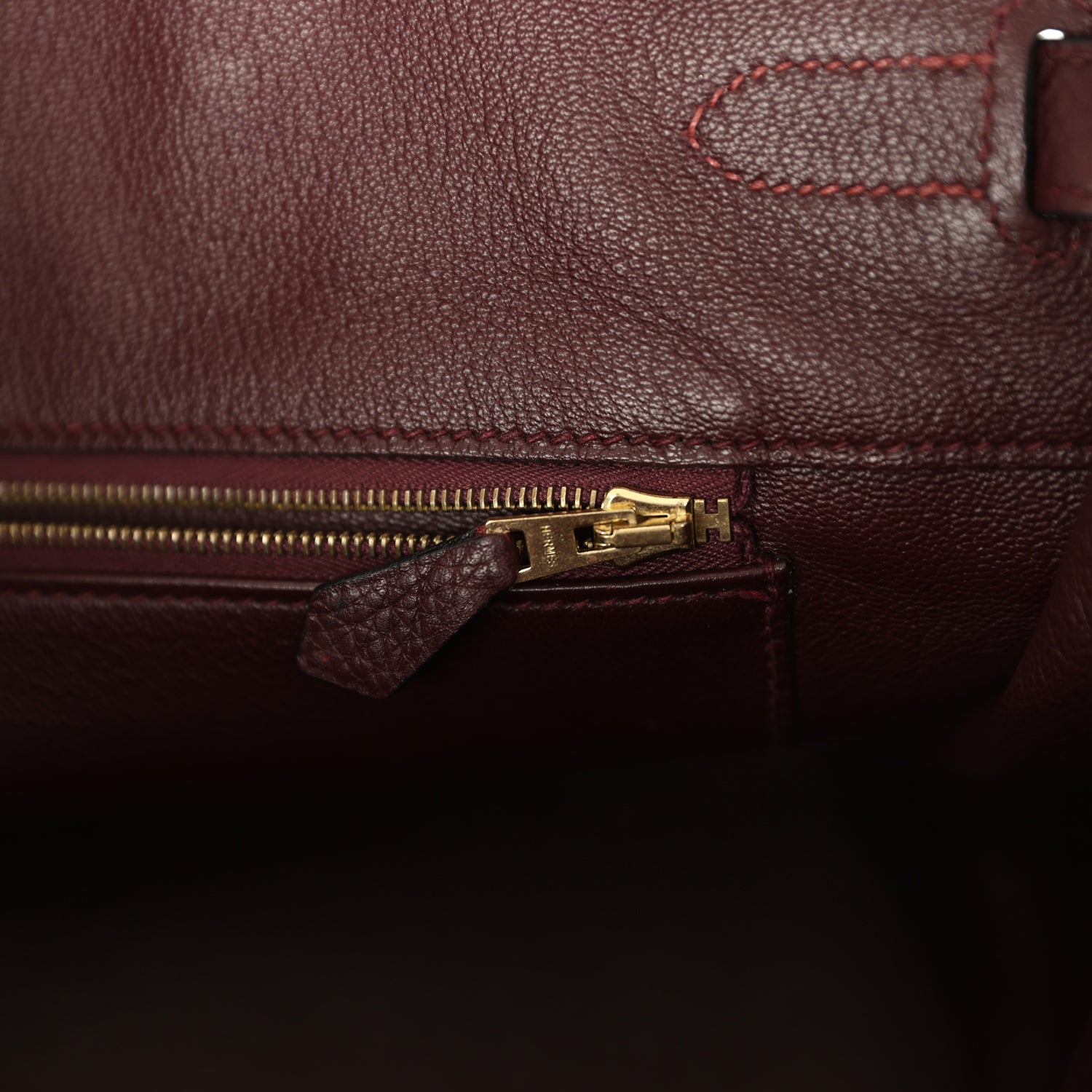 Birkin 35 Prune Clemence Gold Hardware