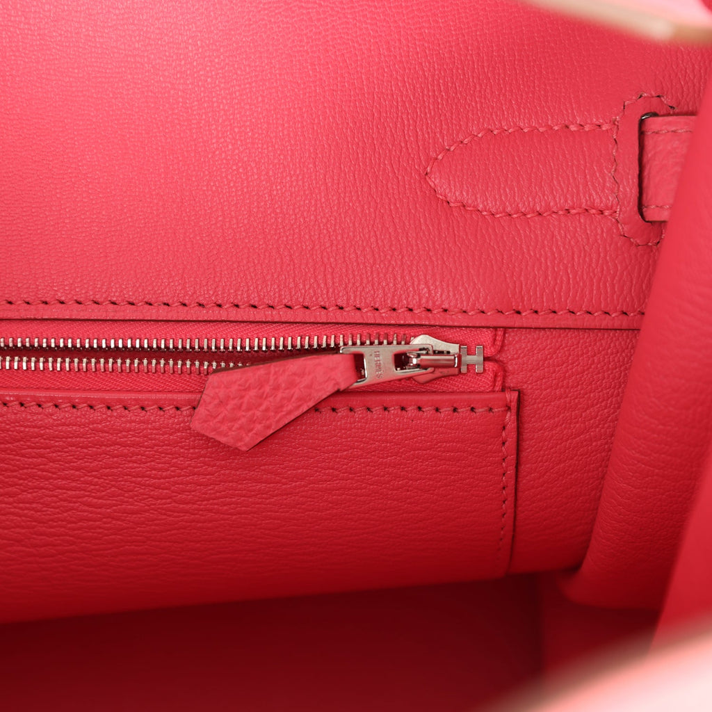 Birkin 35 Rose Lipstick Togo Palladium Hardware