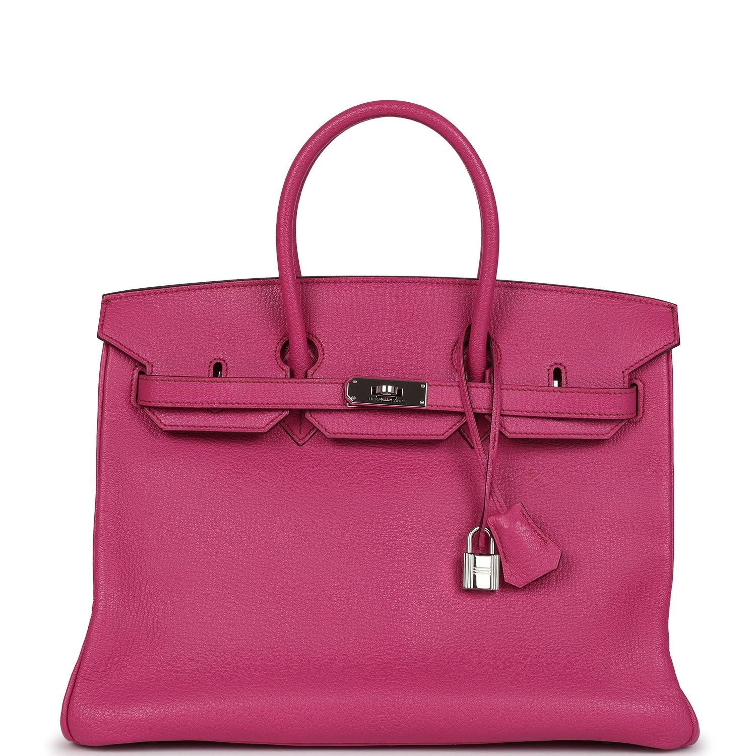 Birkin 35 Rose Shocking Chevre Mysore Palladium Hardware