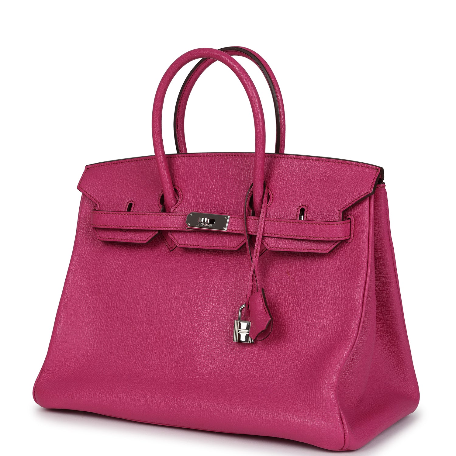 Birkin 35 Rose Shocking Chevre Mysore Palladium Hardware