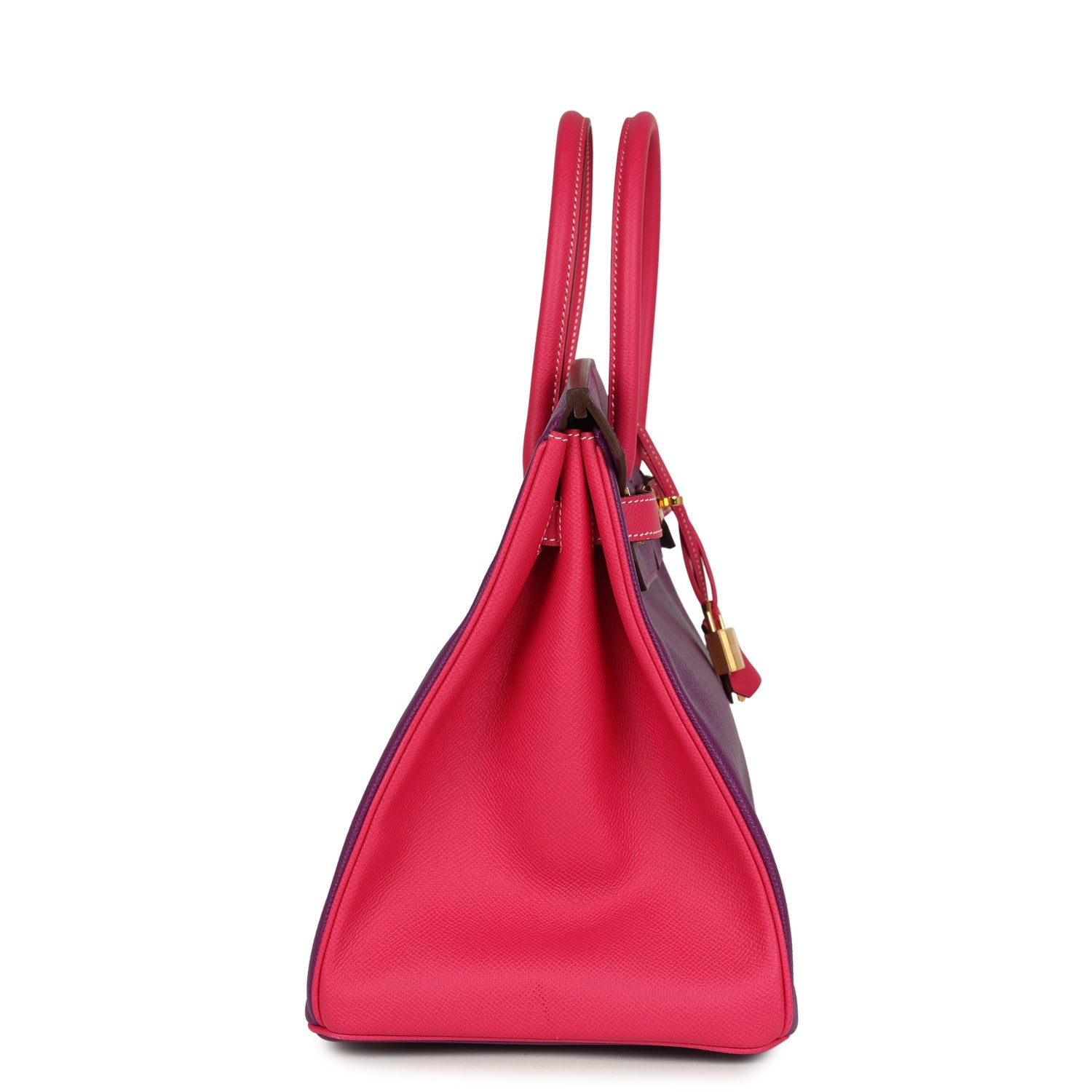 Birkin 35 Rose Tyrien and Violet Epsom Gold Hardware