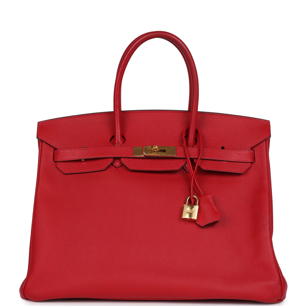 Birkin 35 Rouge Casaque Epsom Gold Hardware