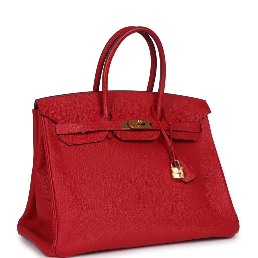 Birkin 35 Rouge Casaque Epsom Gold Hardware
