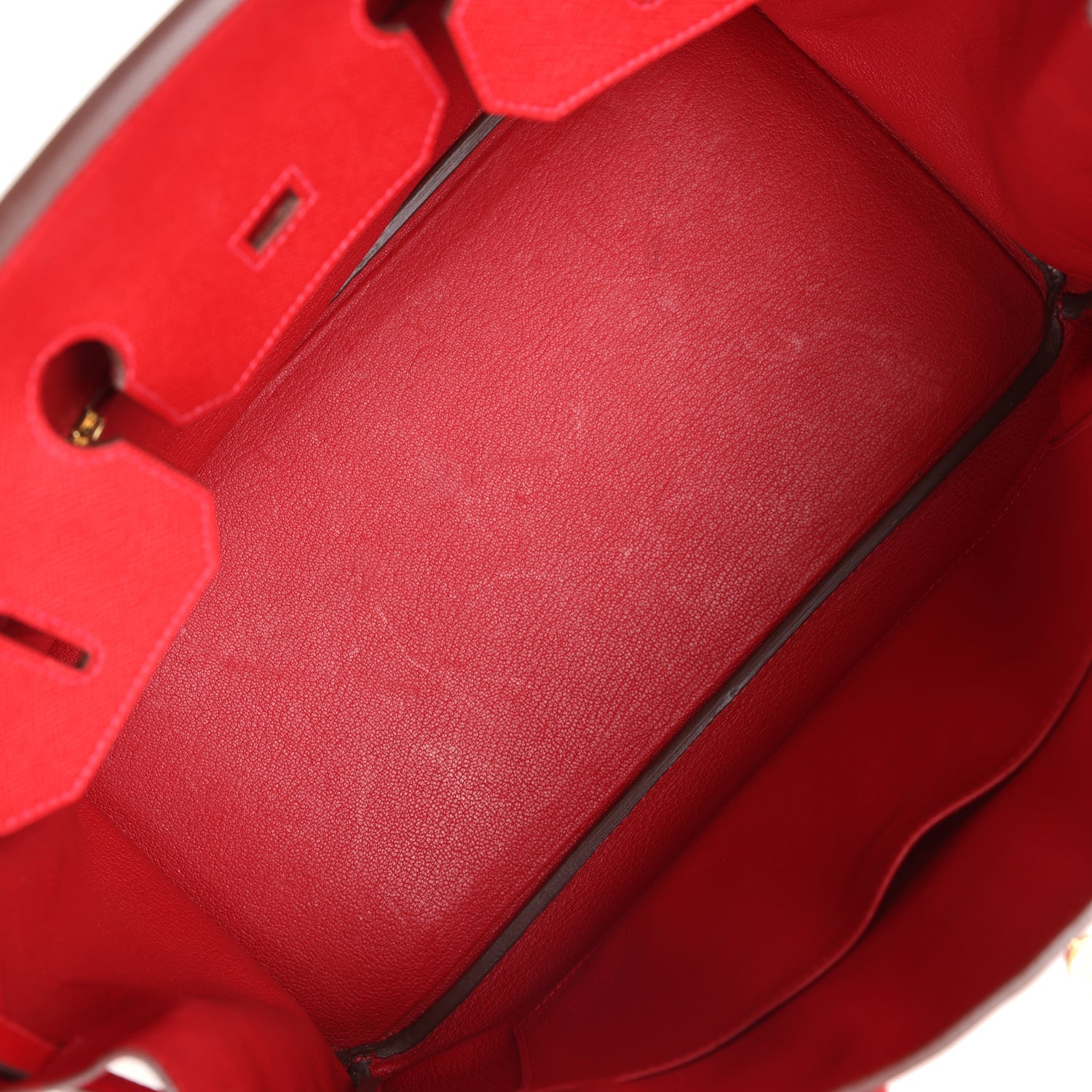Birkin 35 Rouge Casaque Epsom Gold Hardware