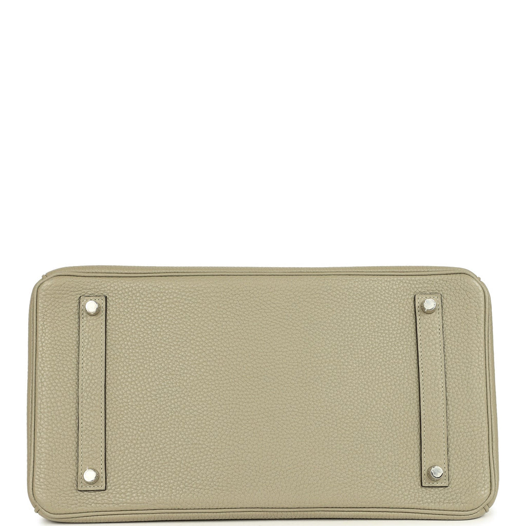 Birkin 35 Sauge Clemence Palladium Hardware