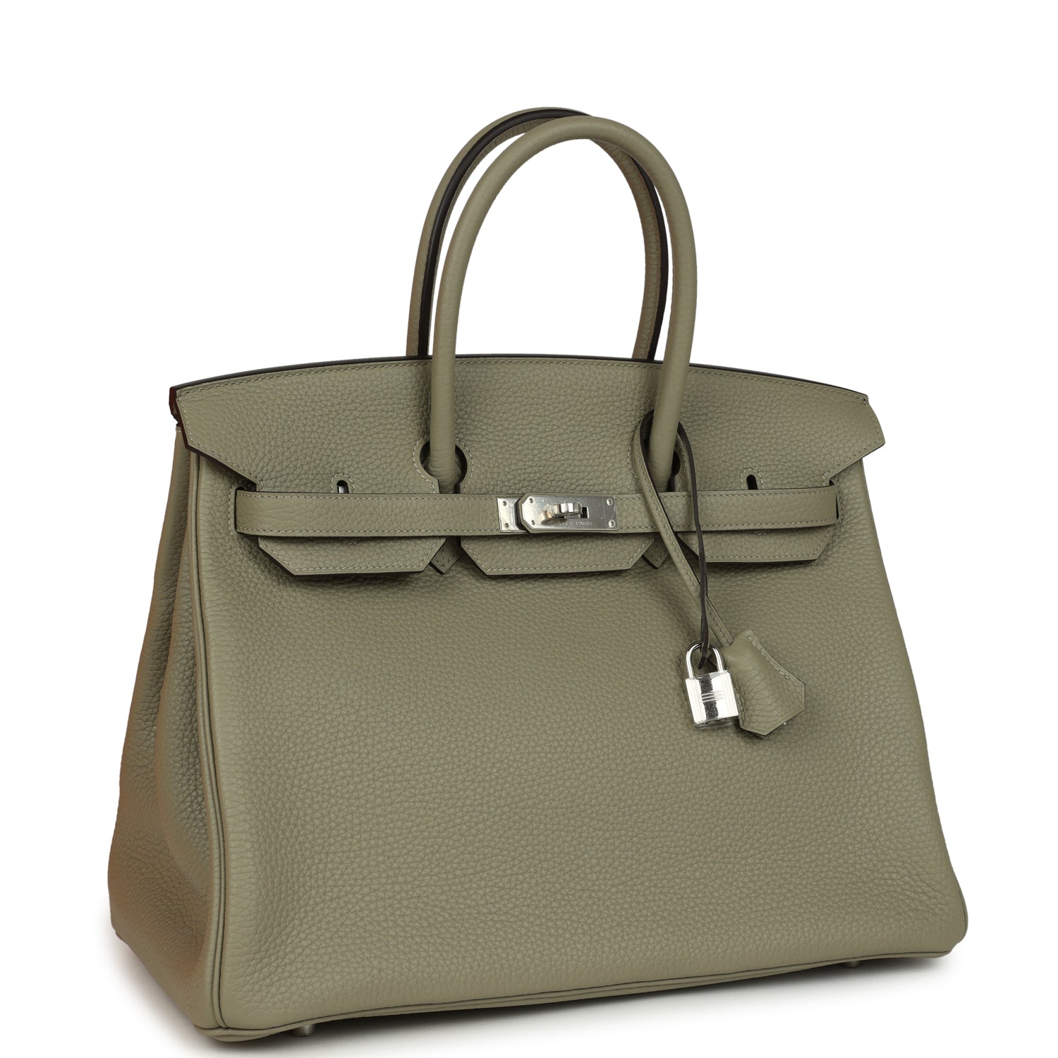 Birkin 35 Sauge Togo Palladium Hardware