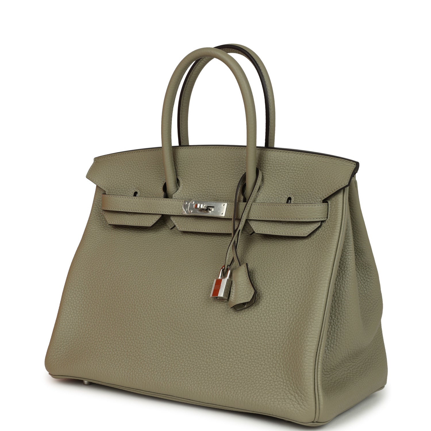 Birkin 35 Sauge Togo Palladium Hardware