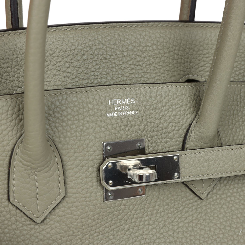 Birkin 35 Sauge Togo Palladium Hardware