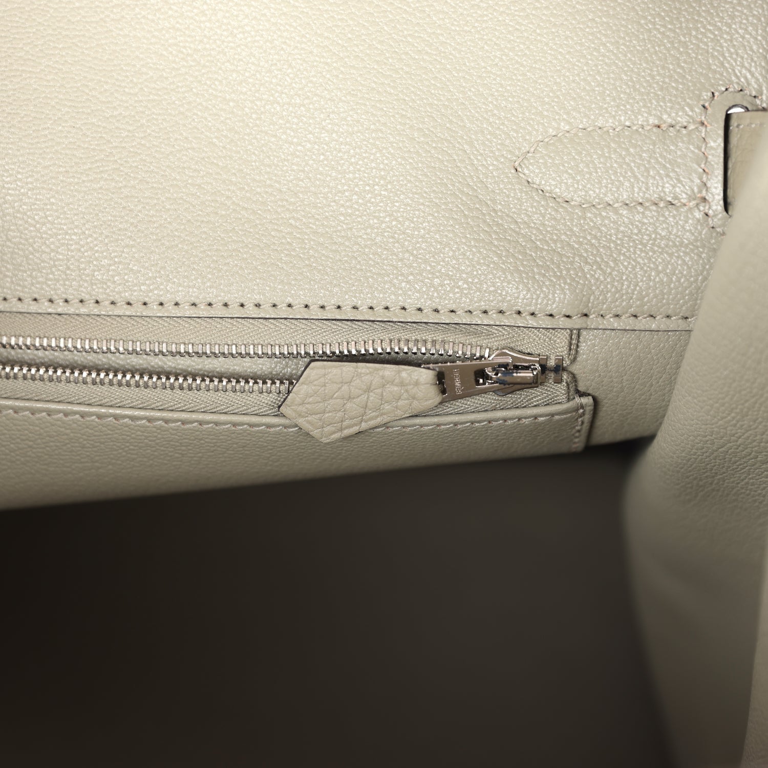 Birkin 35 Sauge Togo Palladium Hardware