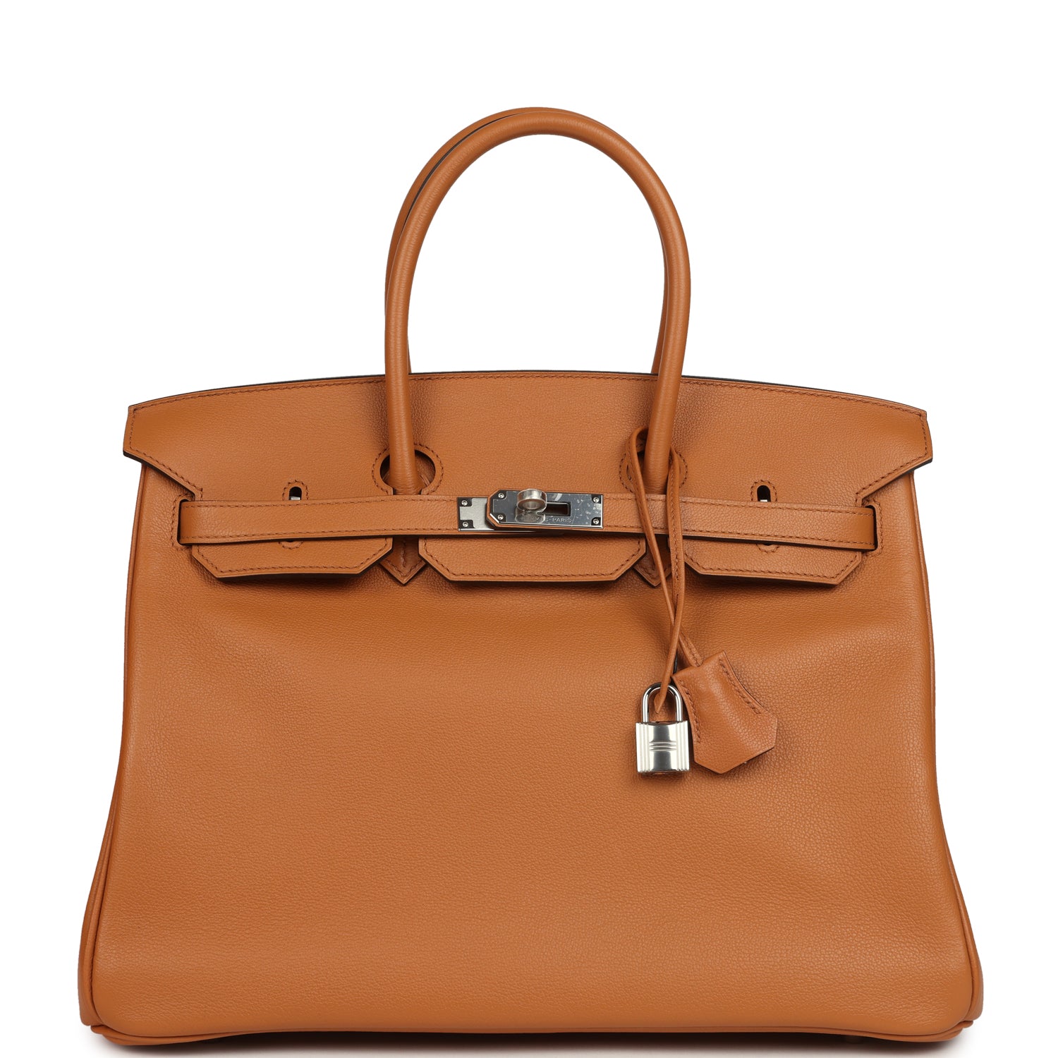 Birkin 35 "Sea Surf and Fun" Toffee Novillo Palladium Hardware