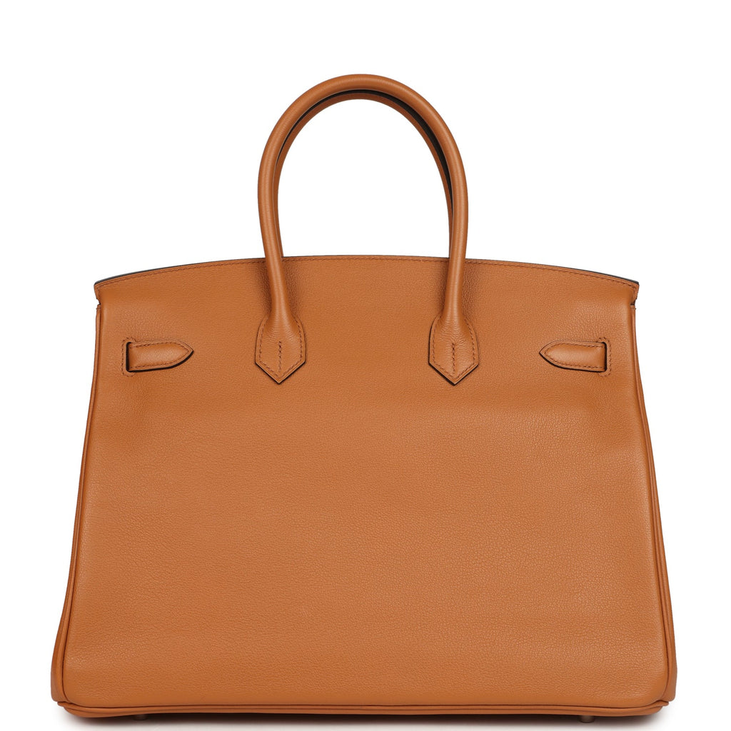 Birkin 35 "Sea Surf and Fun" Toffee Novillo Palladium Hardware