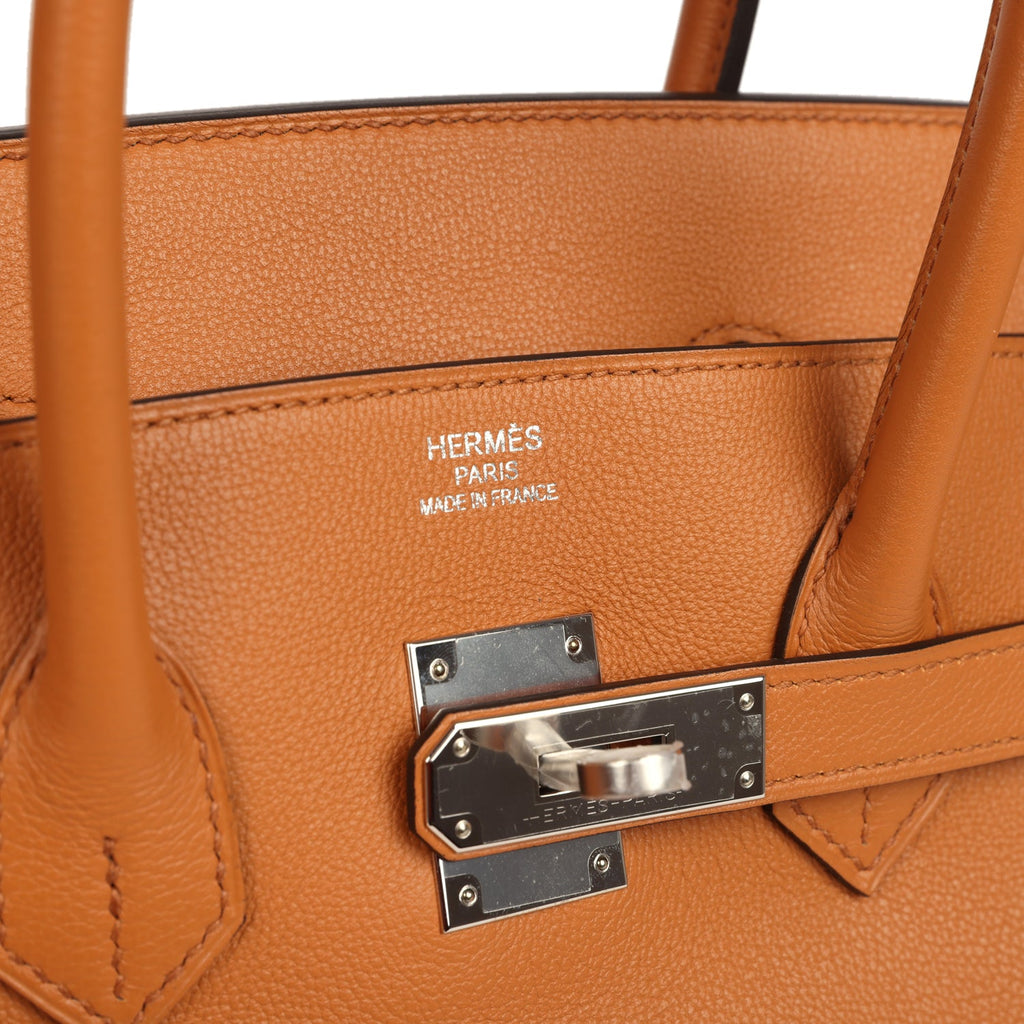 Birkin 35 "Sea Surf and Fun" Toffee Novillo Palladium Hardware