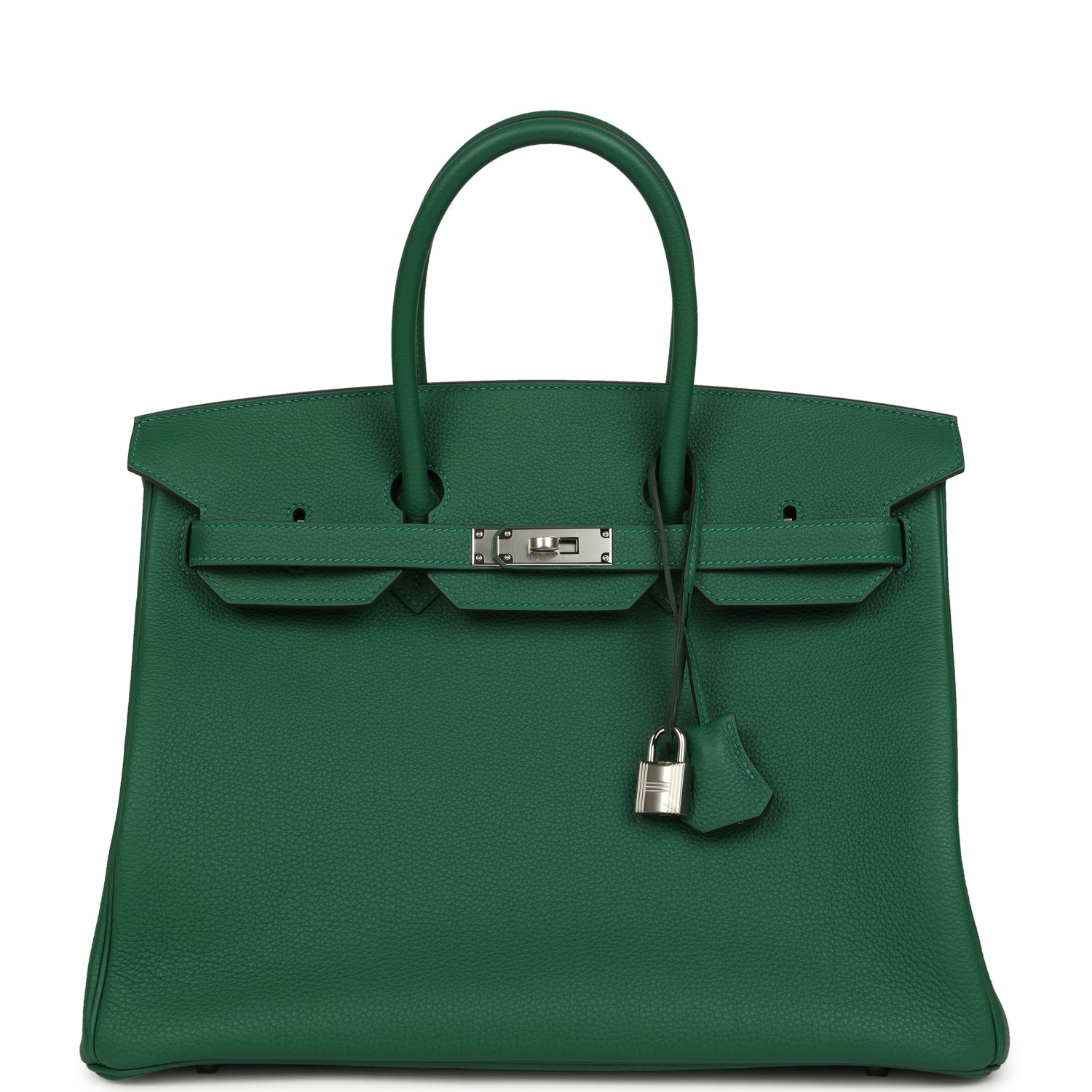 Birkin 35 Vert Moyen Togo Palladium Hardware