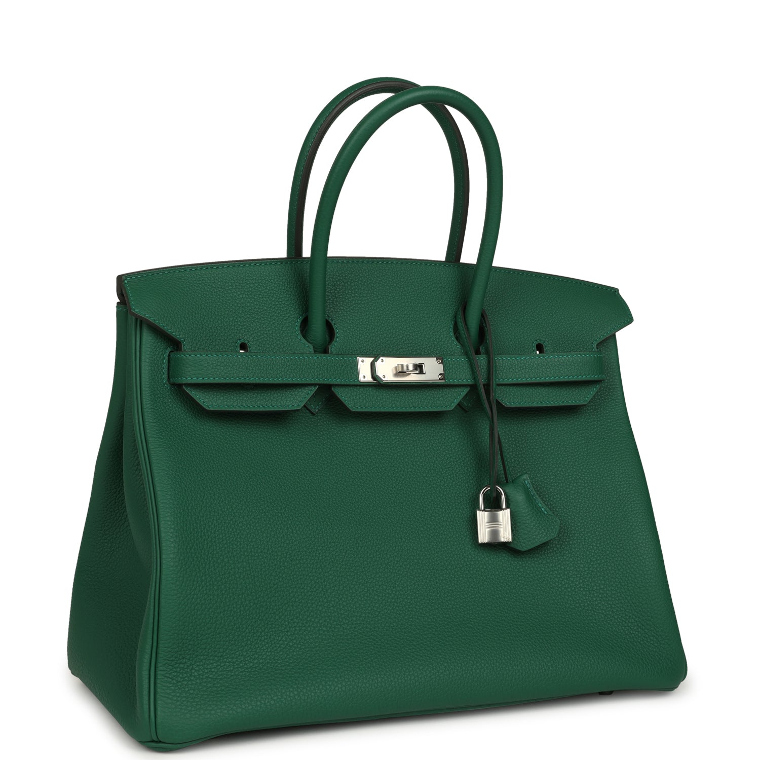 Birkin 35 Vert Moyen Togo Palladium Hardware