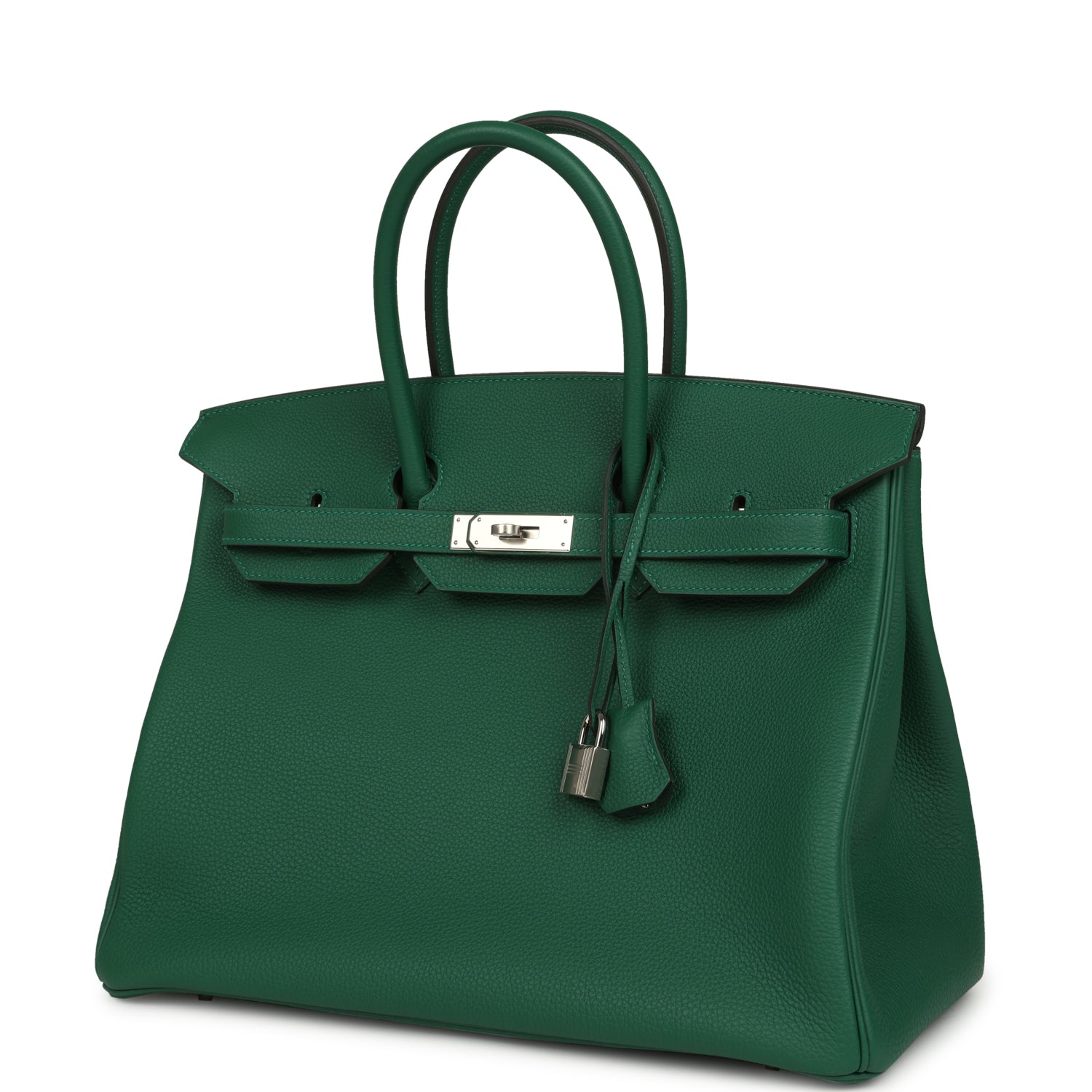 Birkin 35 Vert Moyen Togo Palladium Hardware