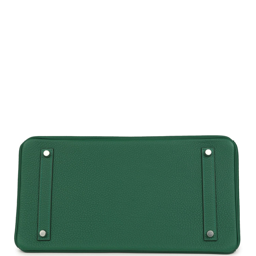 Birkin 35 Vert Moyen Togo Palladium Hardware