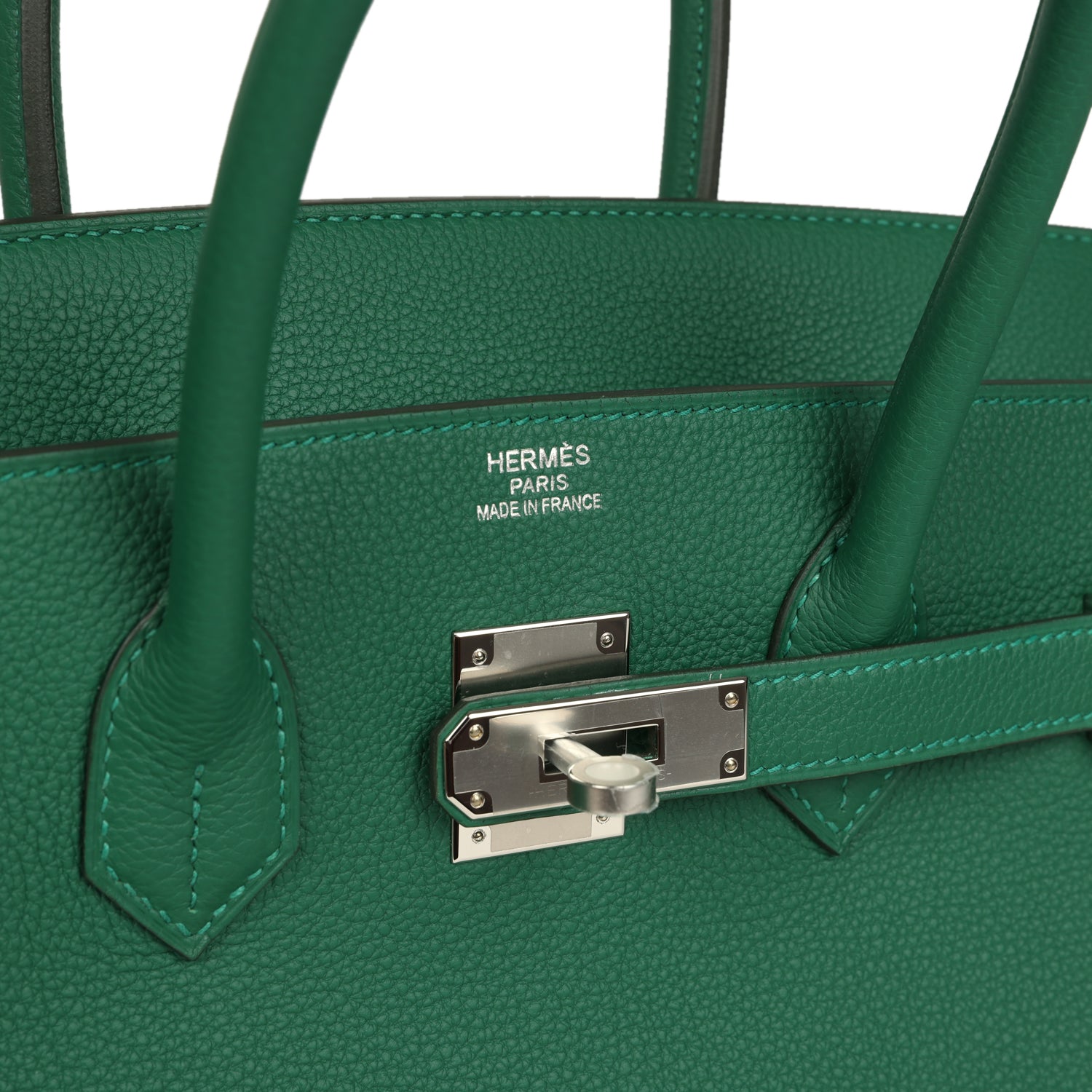 Birkin 35 Vert Moyen Togo Palladium Hardware
