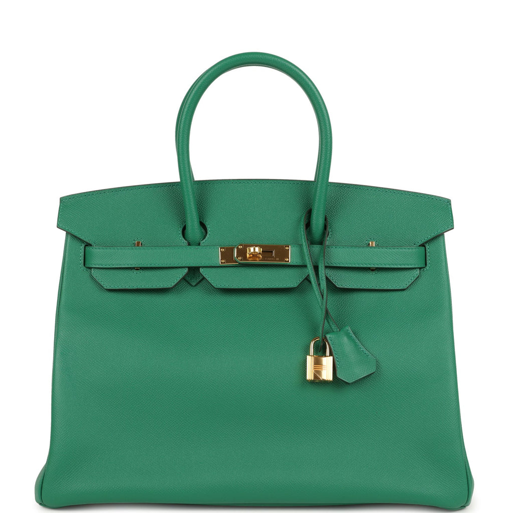 Birkin 35 Vert Vertigo Epsom Gold Hardware