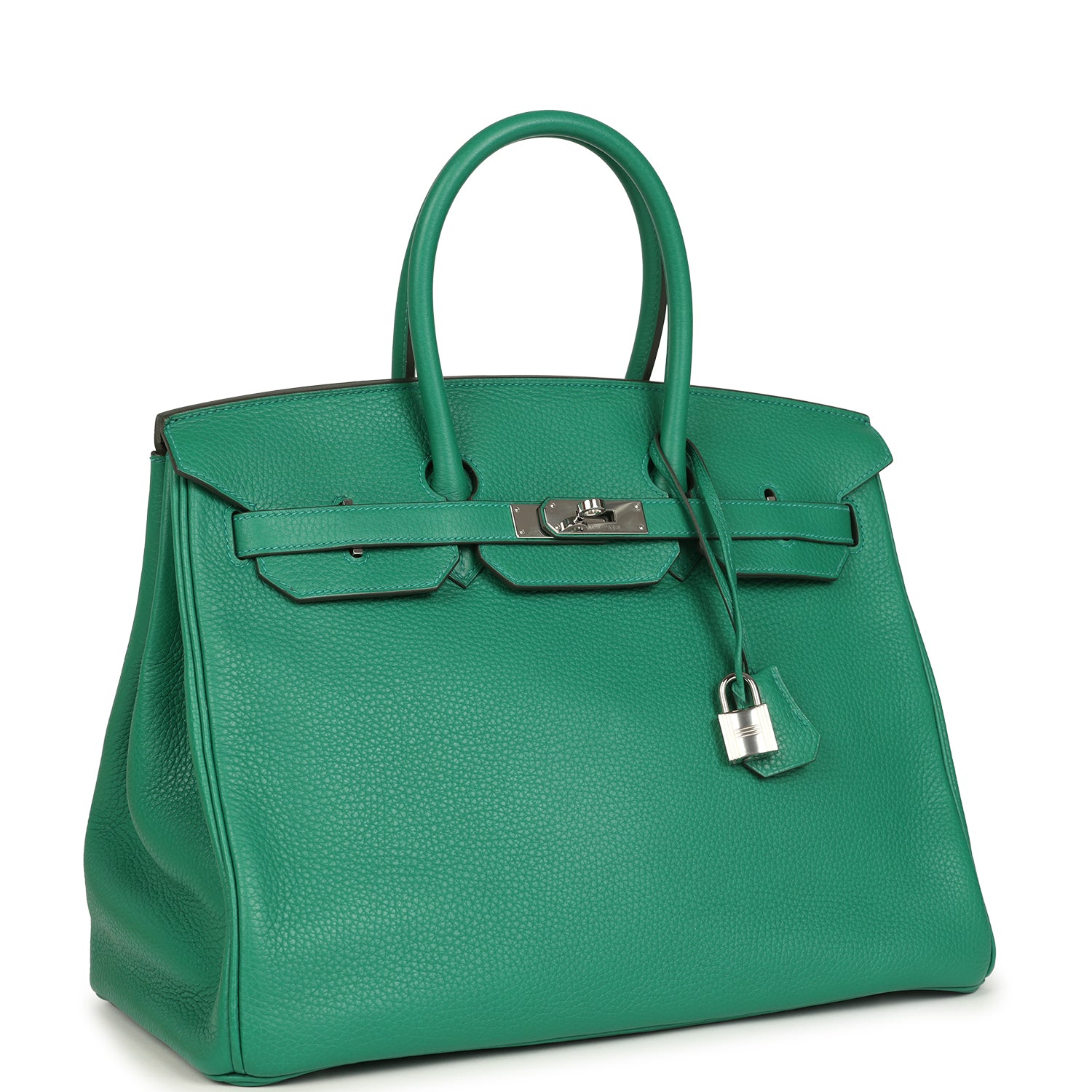 Birkin 35 Vert Vertigo Verso Clemence Palladium Hardware