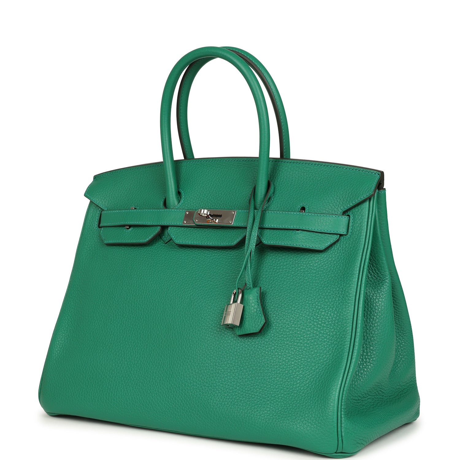 Birkin 35 Vert Vertigo Verso Clemence Palladium Hardware