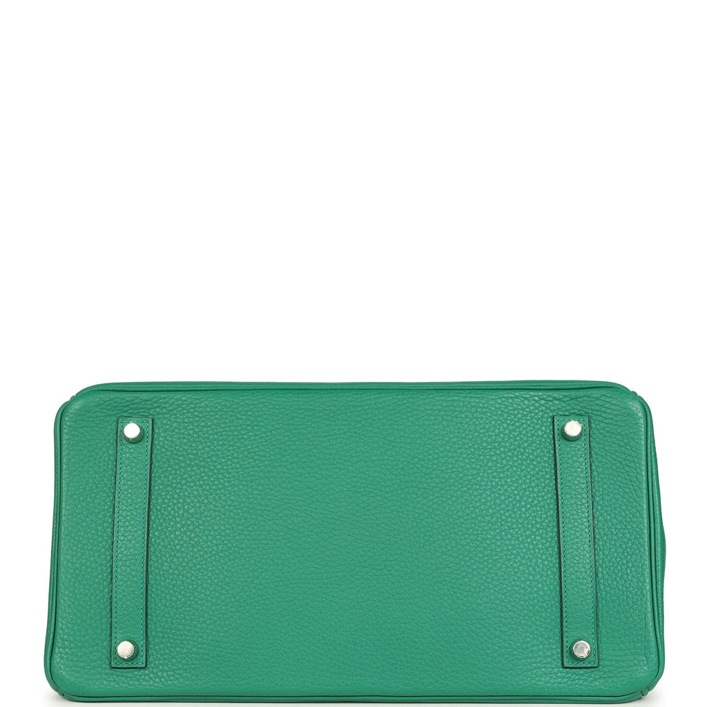 Birkin 35 Vert Vertigo Verso Clemence Palladium Hardware