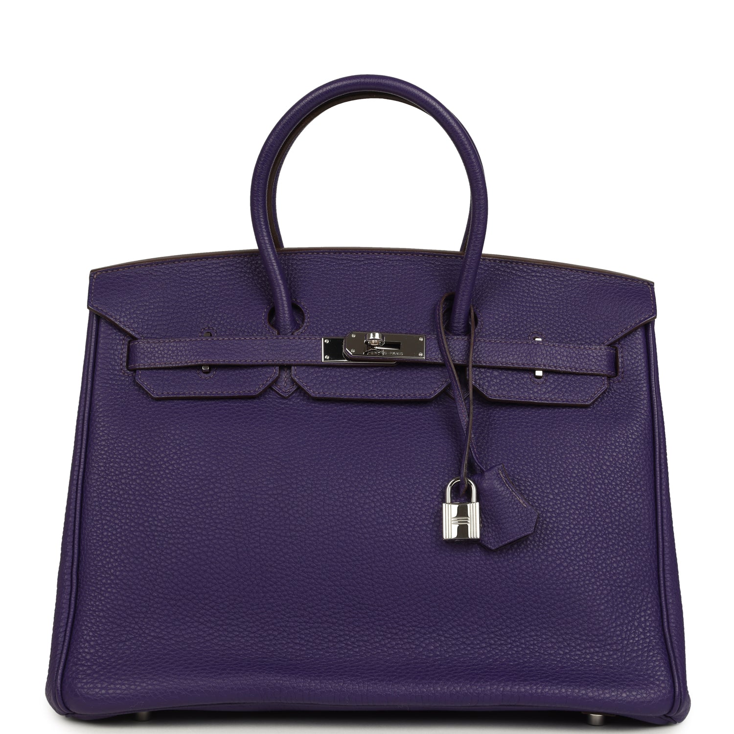 Birkin 35 Violet Togo Palladium Hardware