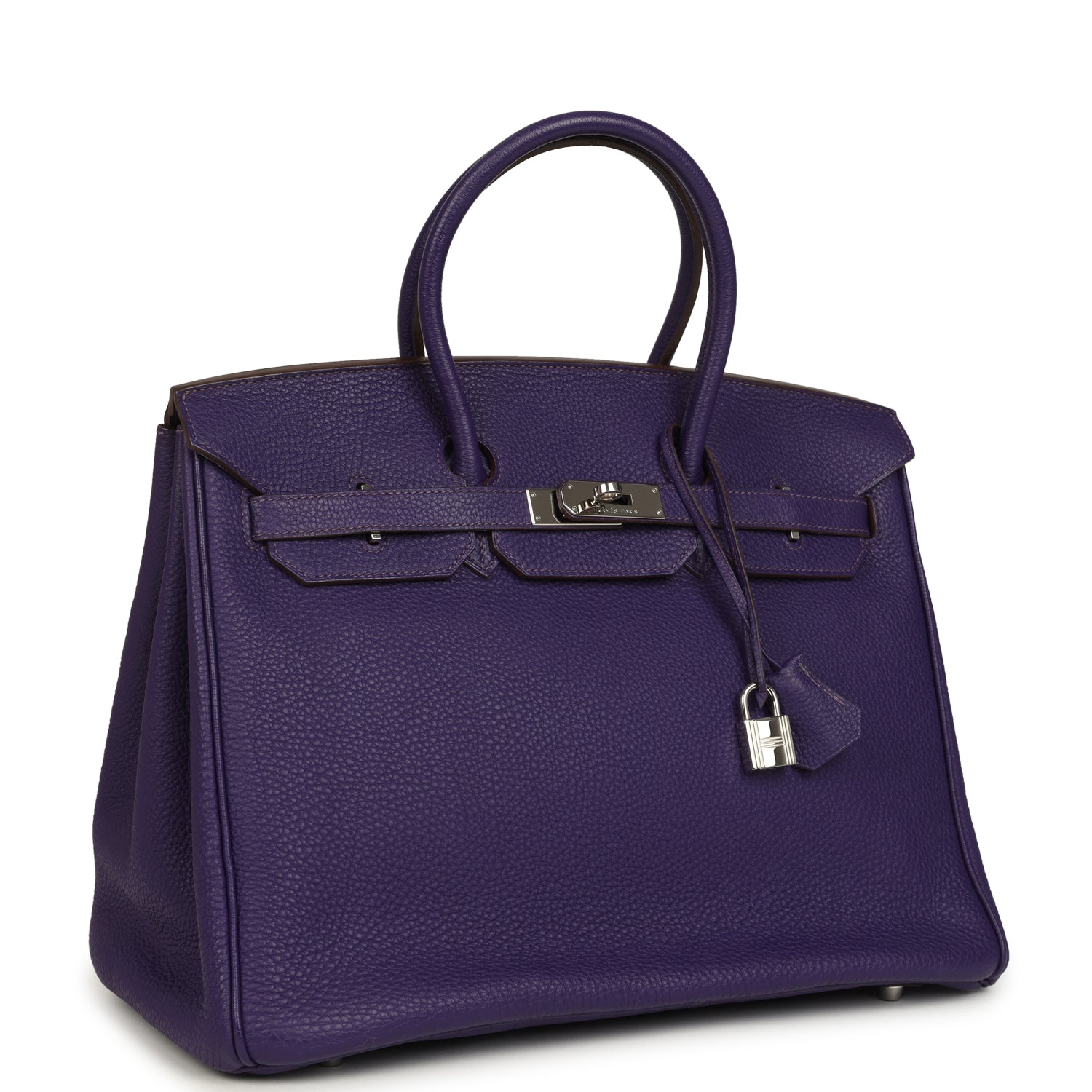 Birkin 35 Violet Togo Palladium Hardware
