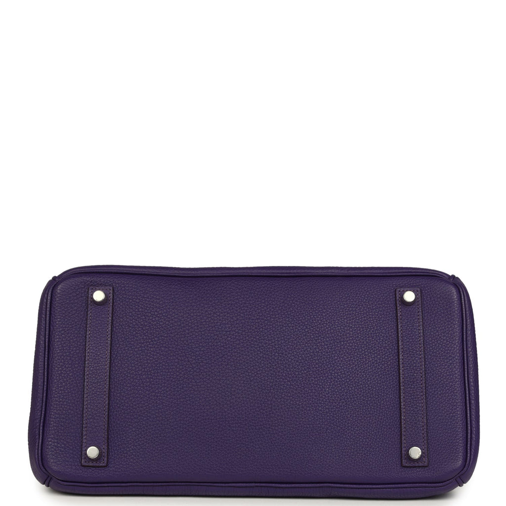 Birkin 35 Violet Togo Palladium Hardware