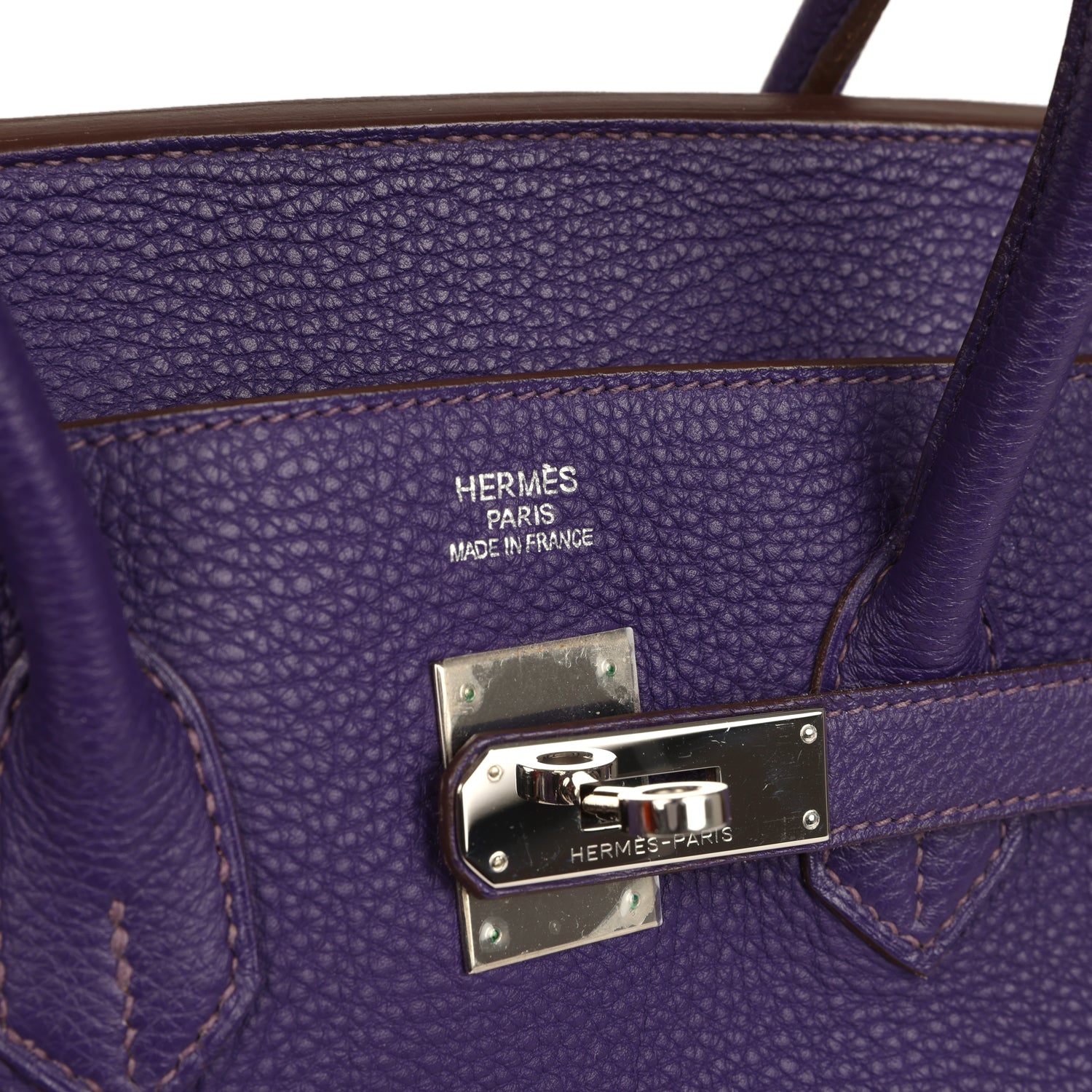 Birkin 35 Violet Togo Palladium Hardware