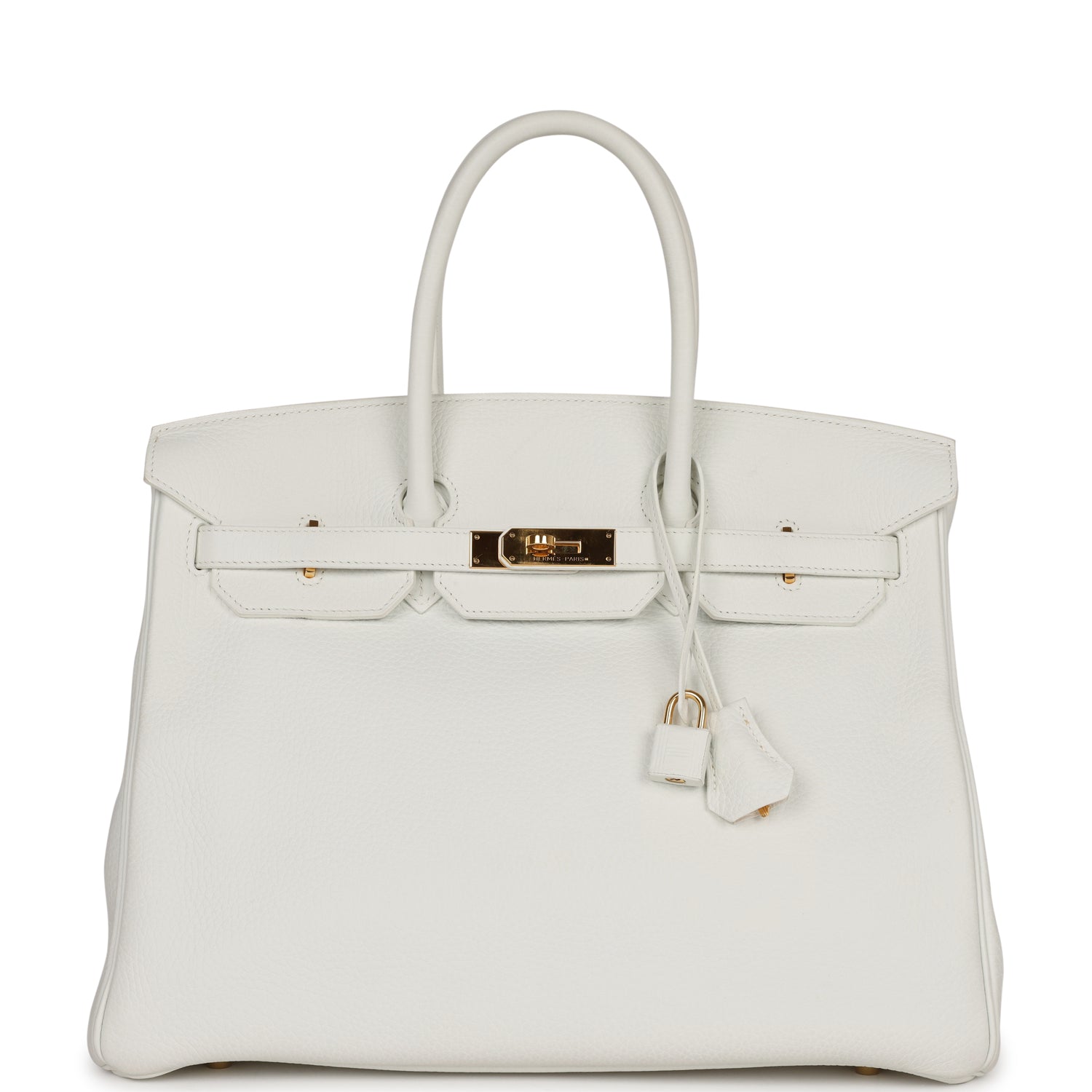 Birkin 35 White Clemence Gold Hardware