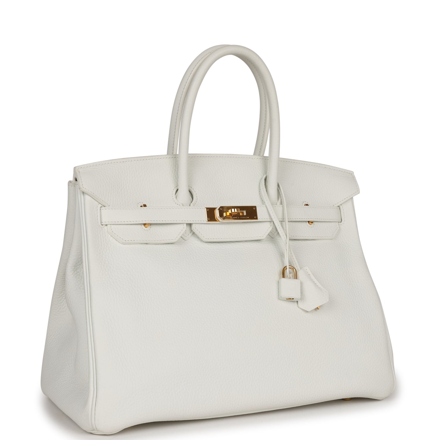 Birkin 35 White Clemence Gold Hardware