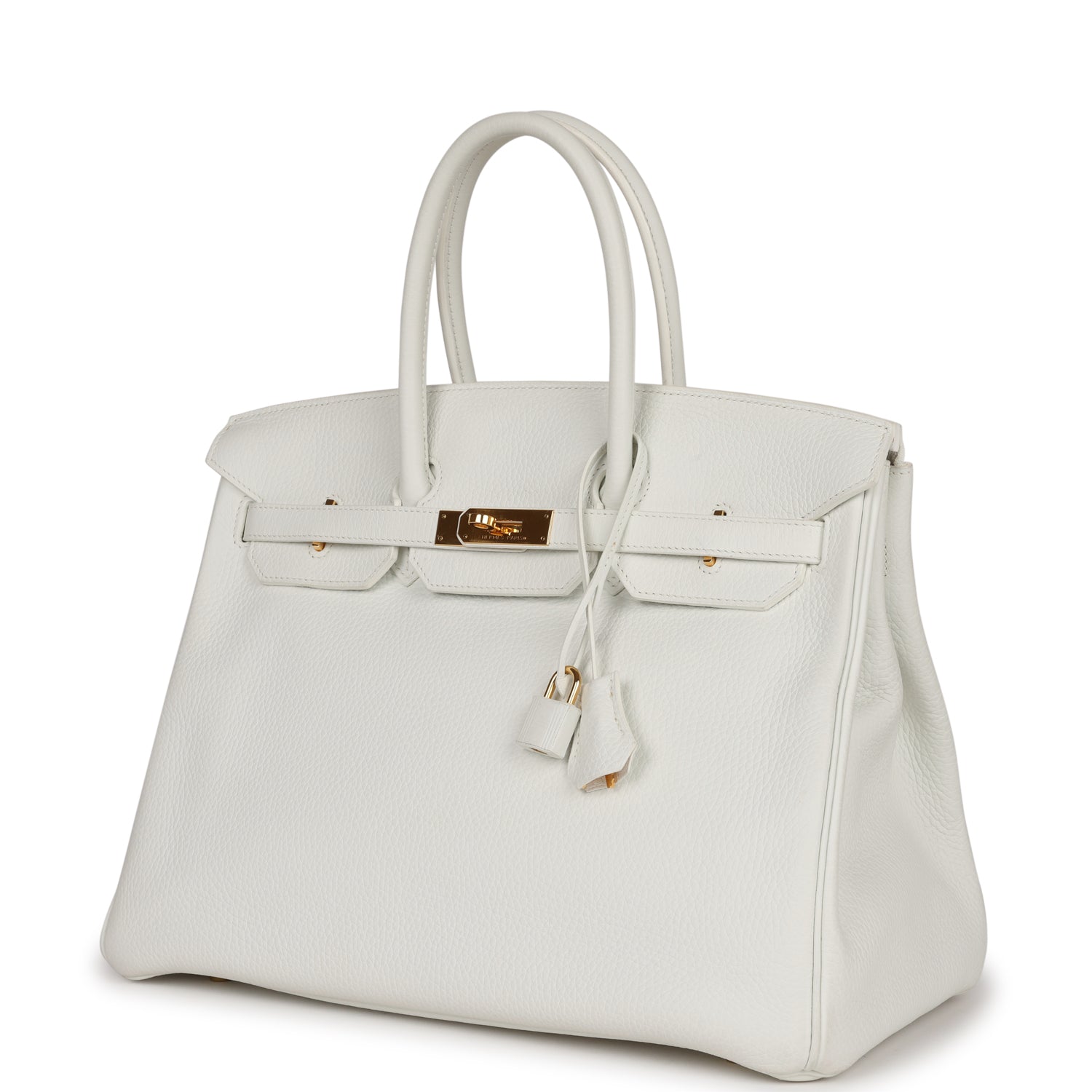 Birkin 35 White Clemence Gold Hardware