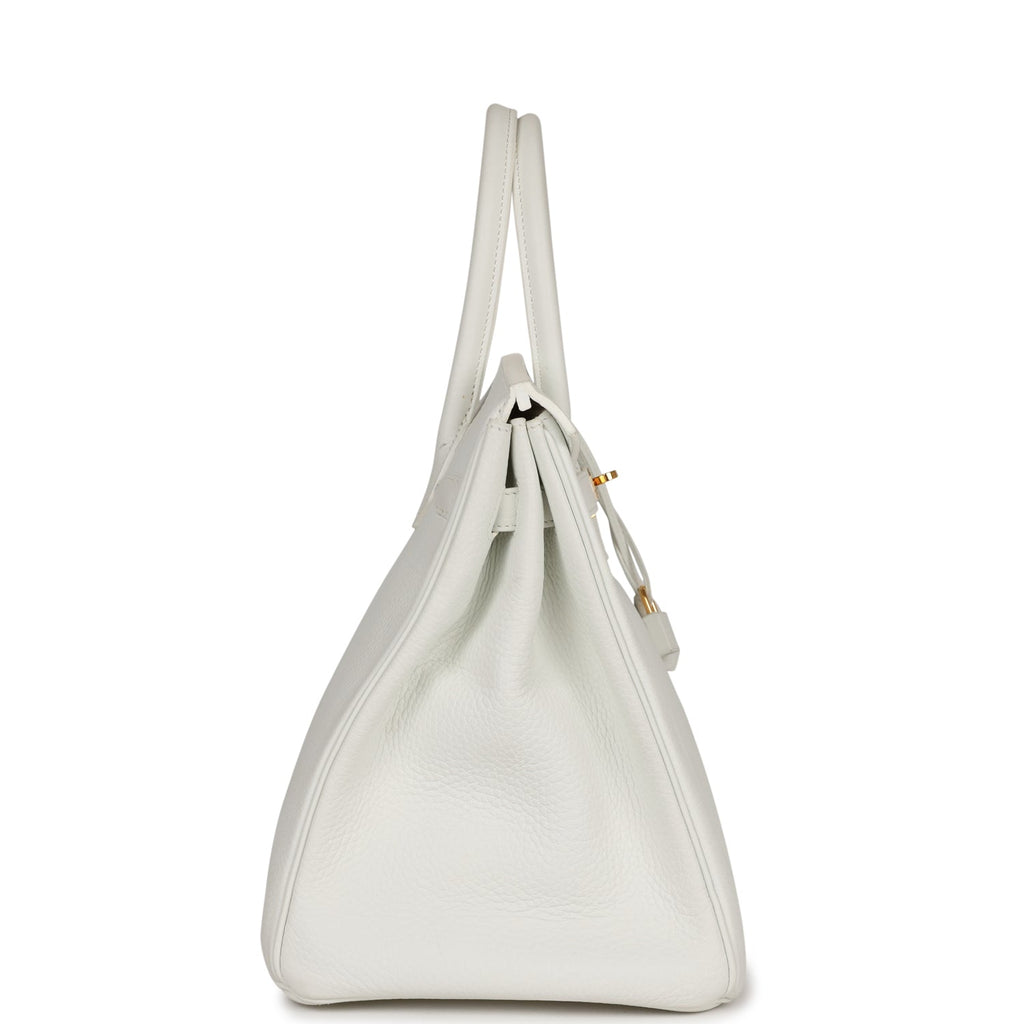 Birkin 35 White Clemence Gold Hardware