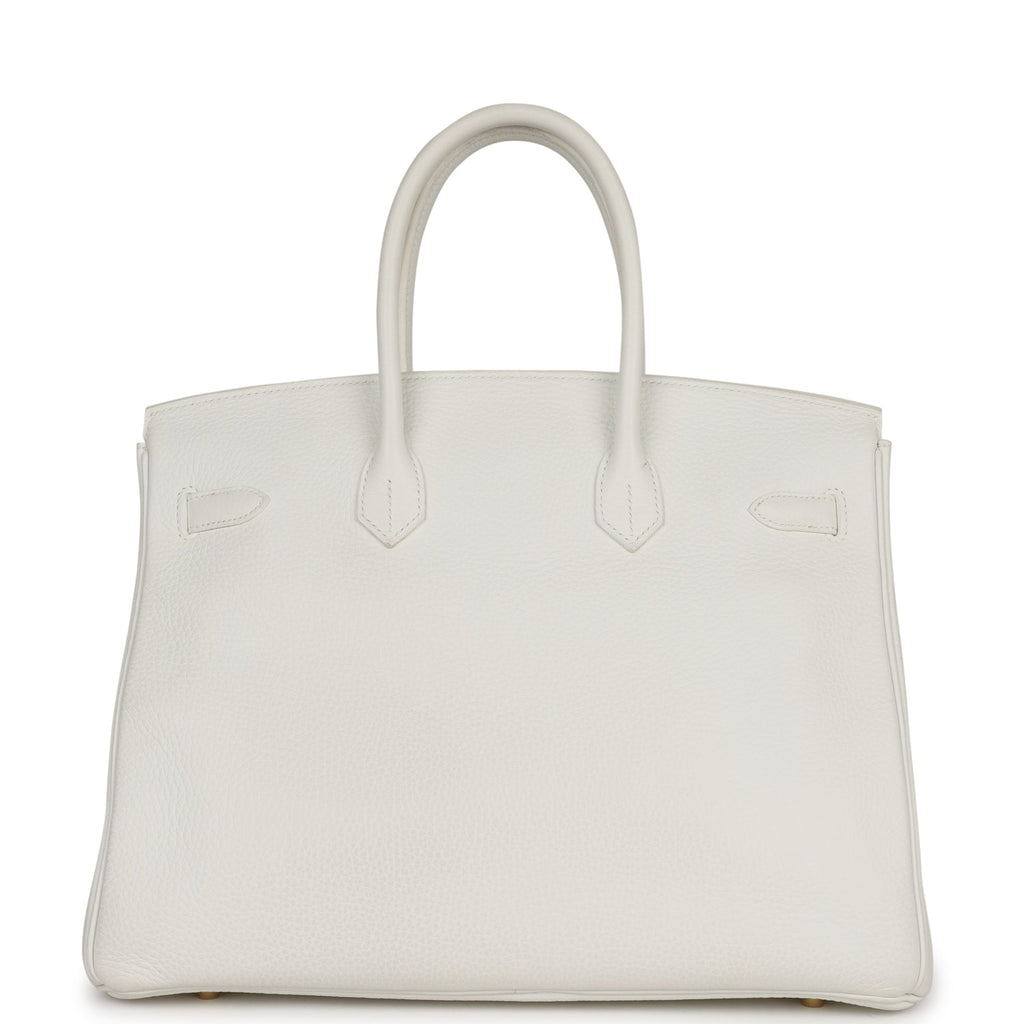 Birkin 35 White Clemence Gold Hardware