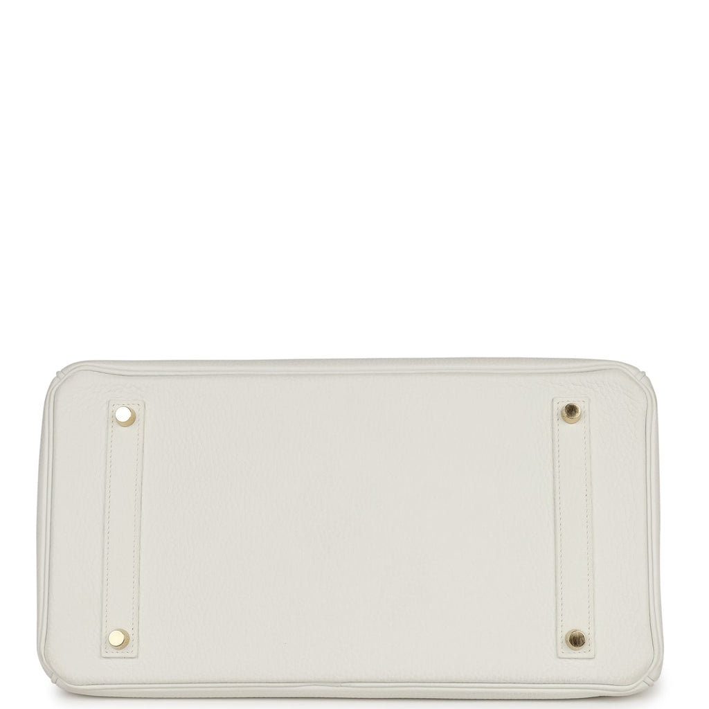 Birkin 35 White Clemence Gold Hardware