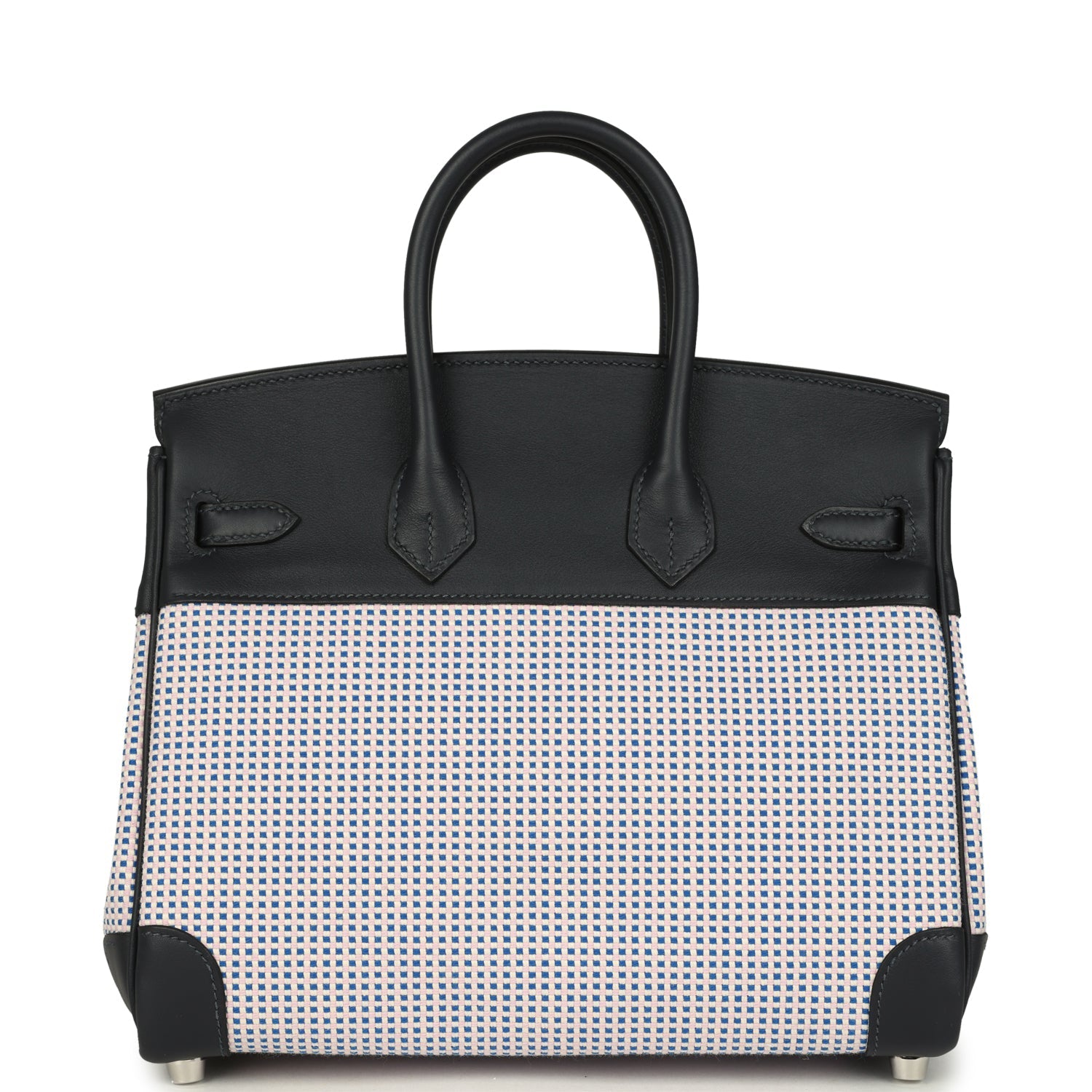 Birkin Quadrille 25 Caban Swift and Toile Palladium Hardware Bag