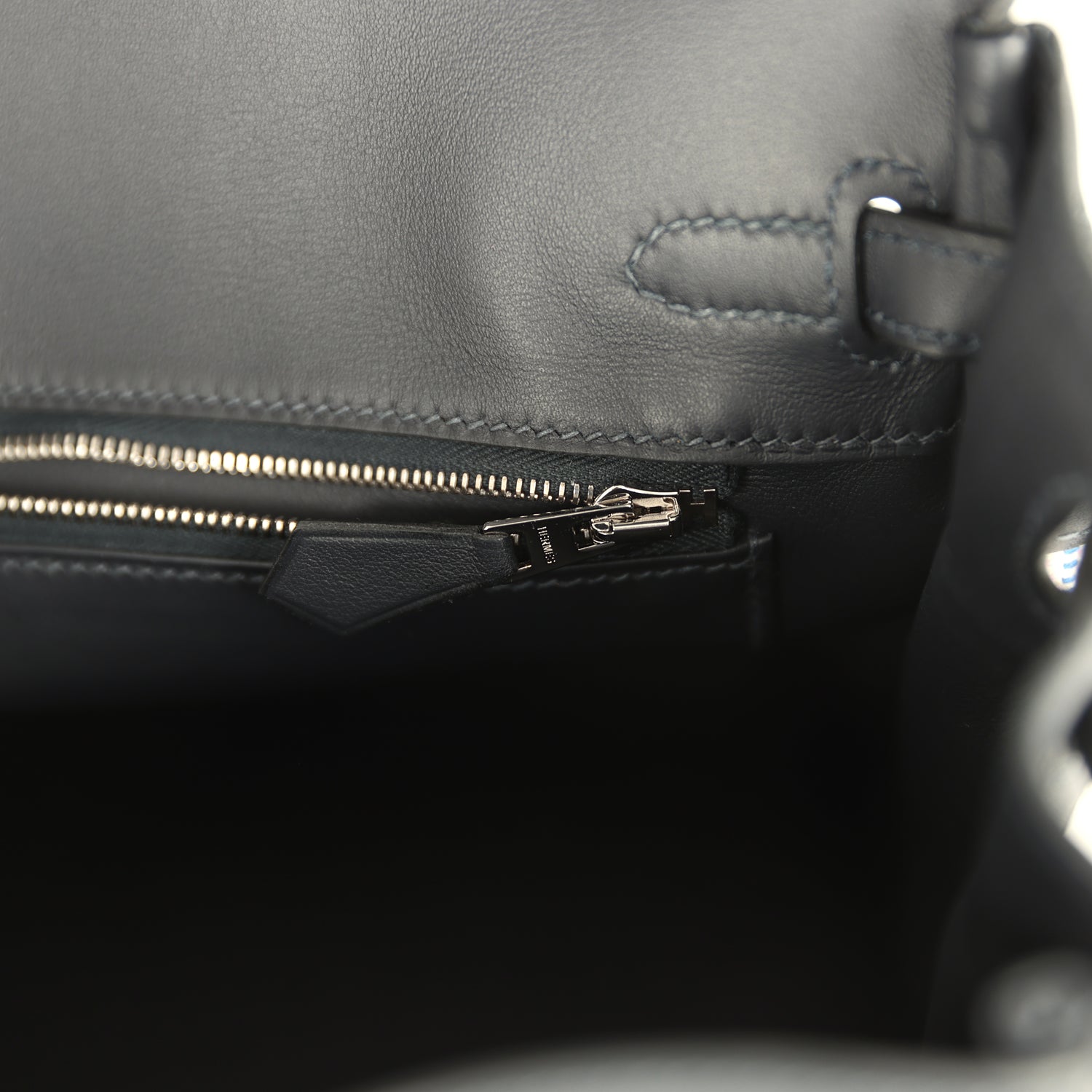 Birkin Quadrille 25 Caban Swift and Toile Palladium Hardware Bag
