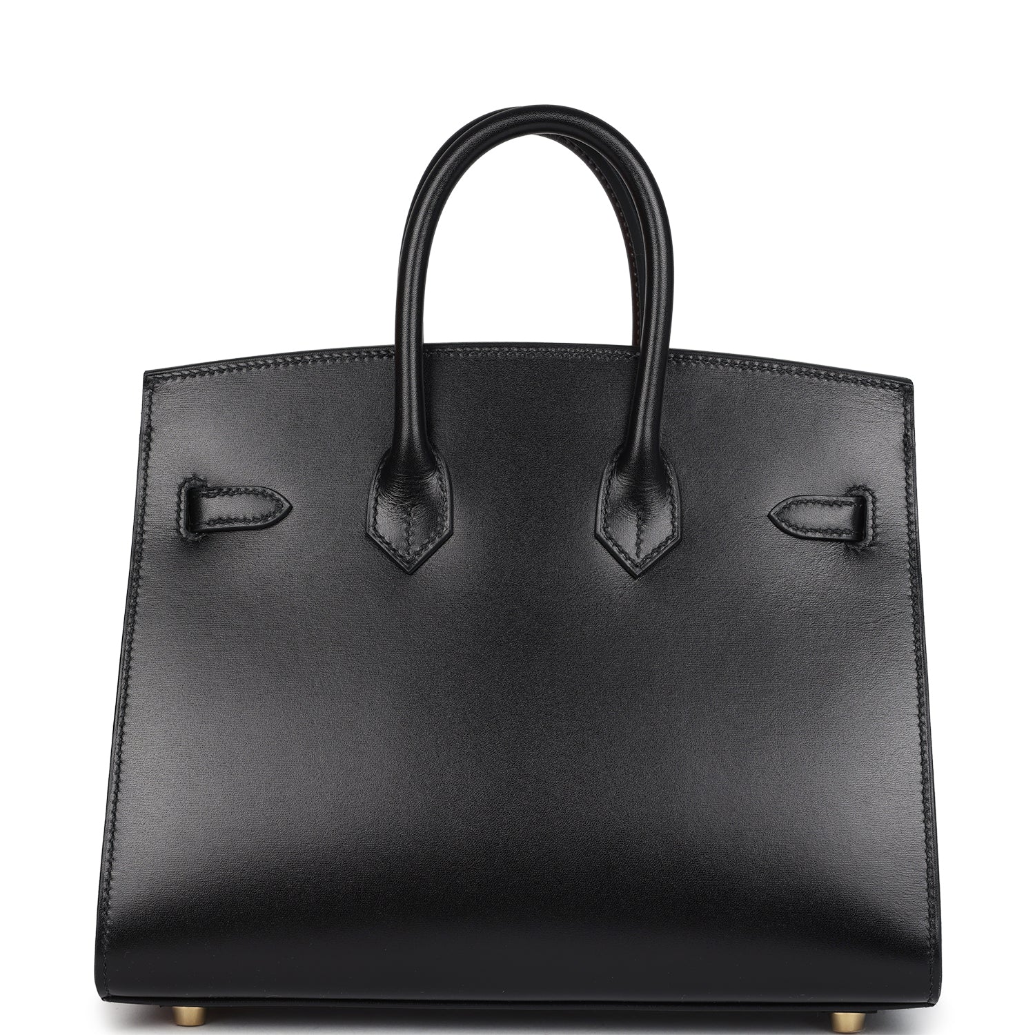 Birkin Sellier 25 Black Box Gold Hardware Bag