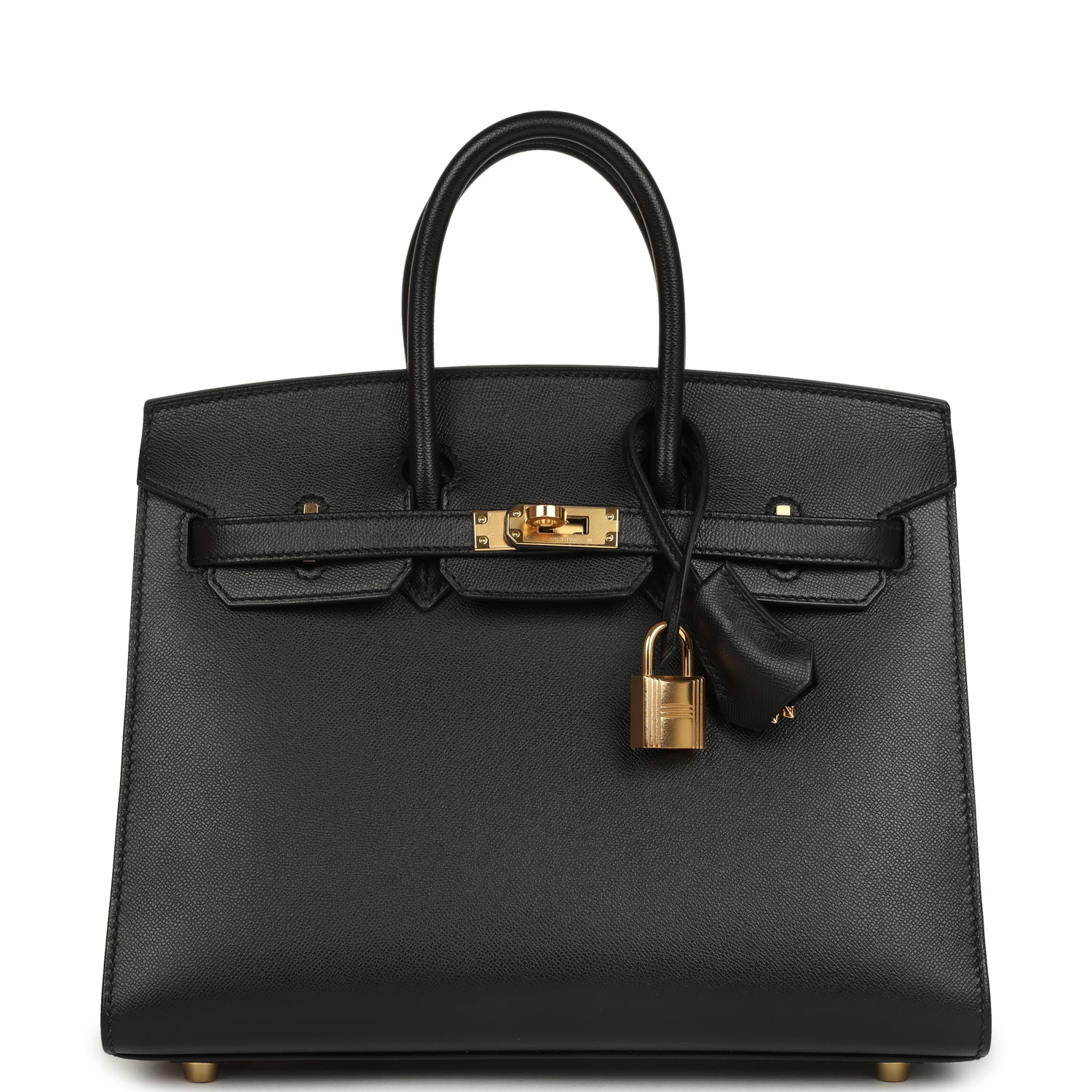 Birkin Sellier 25 Black Madame Gold Hardware Bag