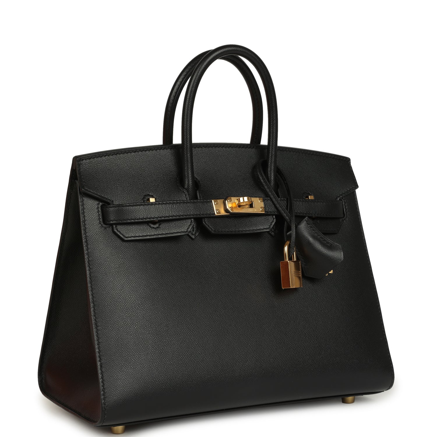 Birkin Sellier 25 Black Madame Gold Hardware Bag