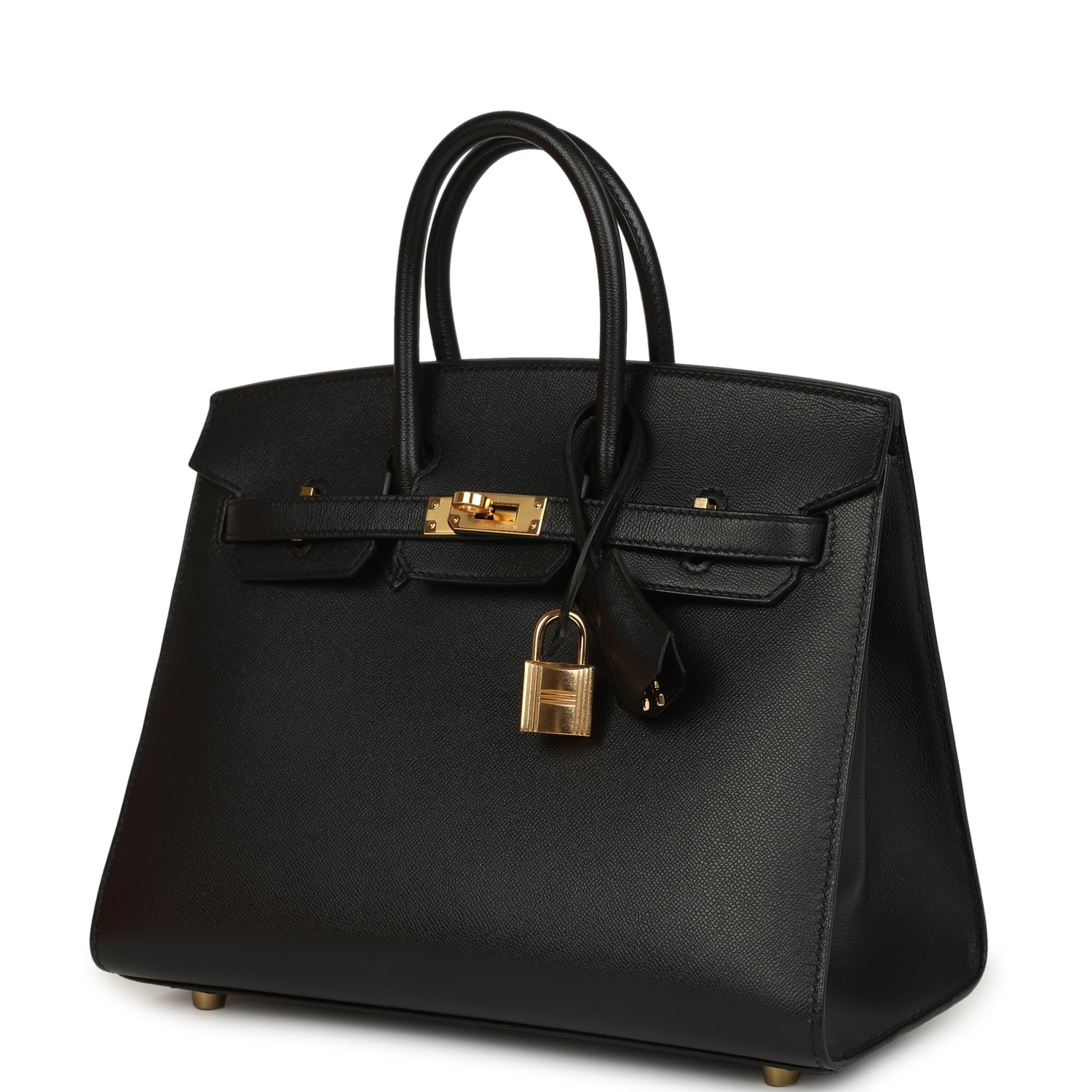 Birkin Sellier 25 Black Madame Gold Hardware Bag