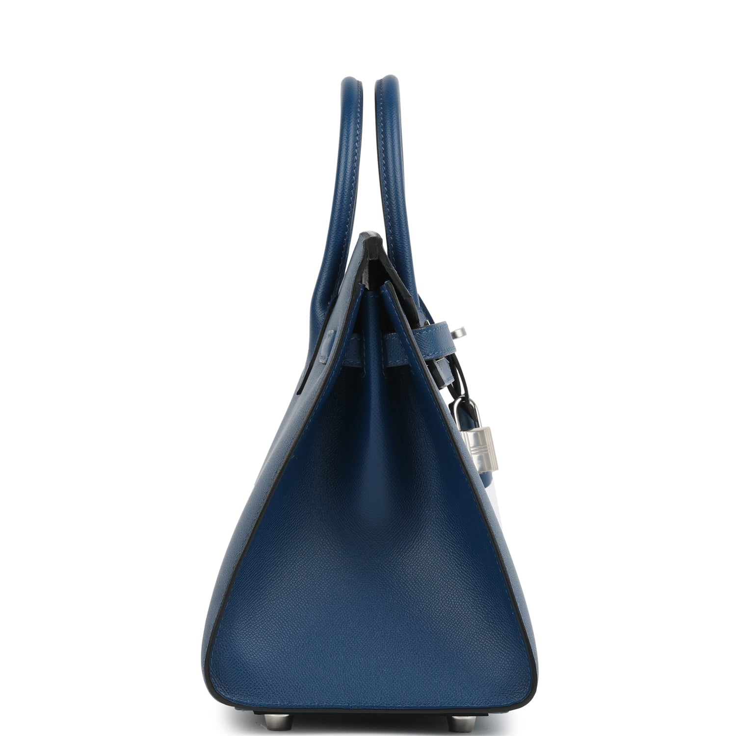 Birkin Sellier 25 Deep Bleu Madame Palladium Hardware Bag