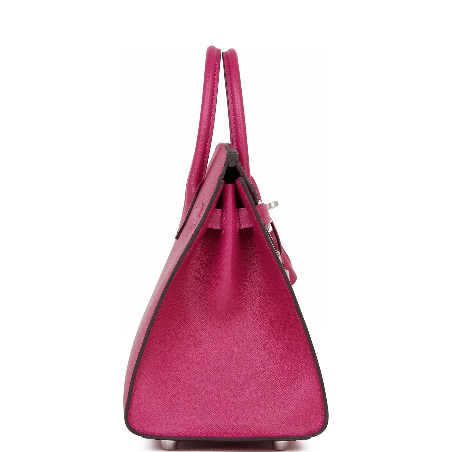 Birkin Sellier 25 Rose Pourpre Veau Madame Palladium Hardware Bag