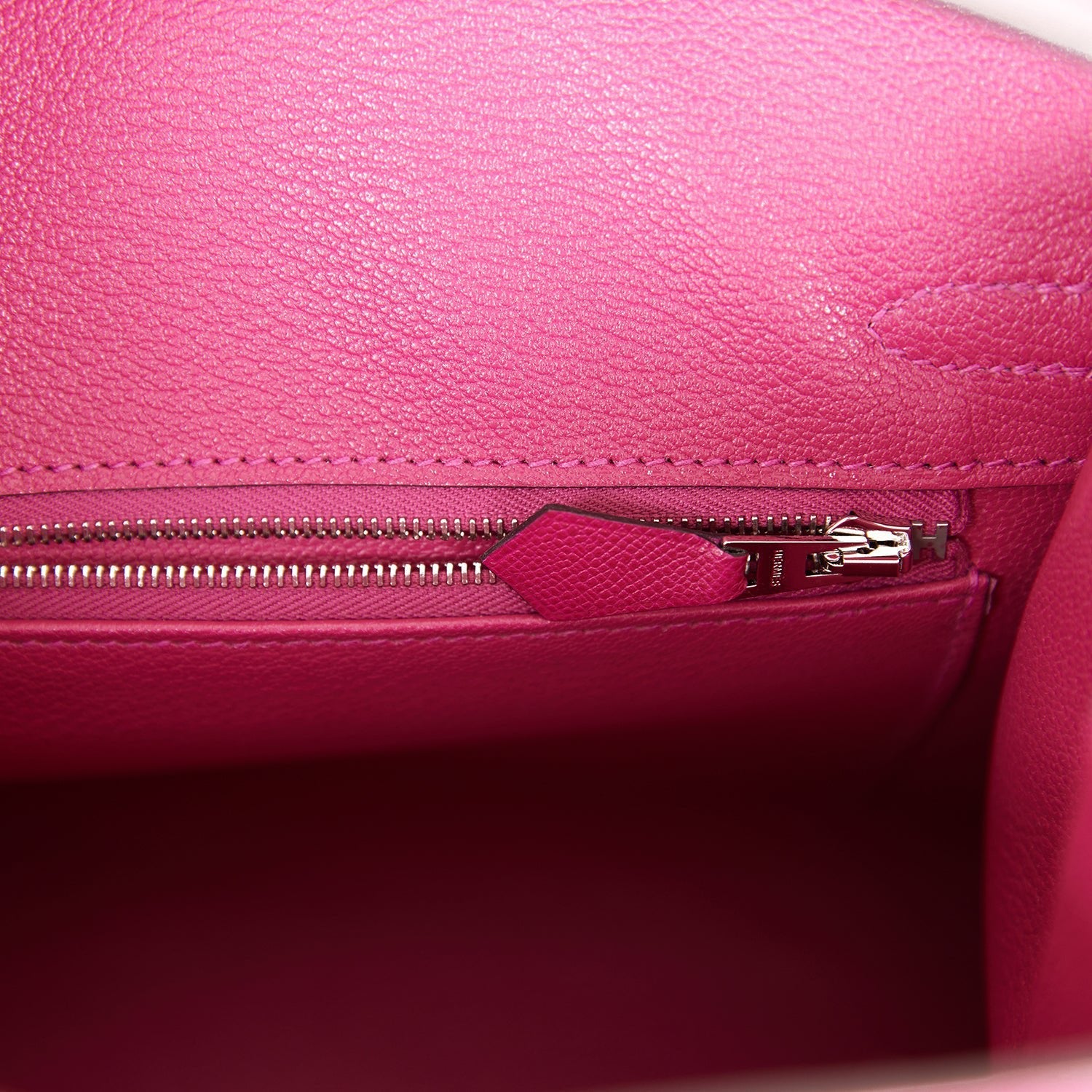 Birkin Sellier 25 Rose Pourpre Veau Madame Palladium Hardware Bag