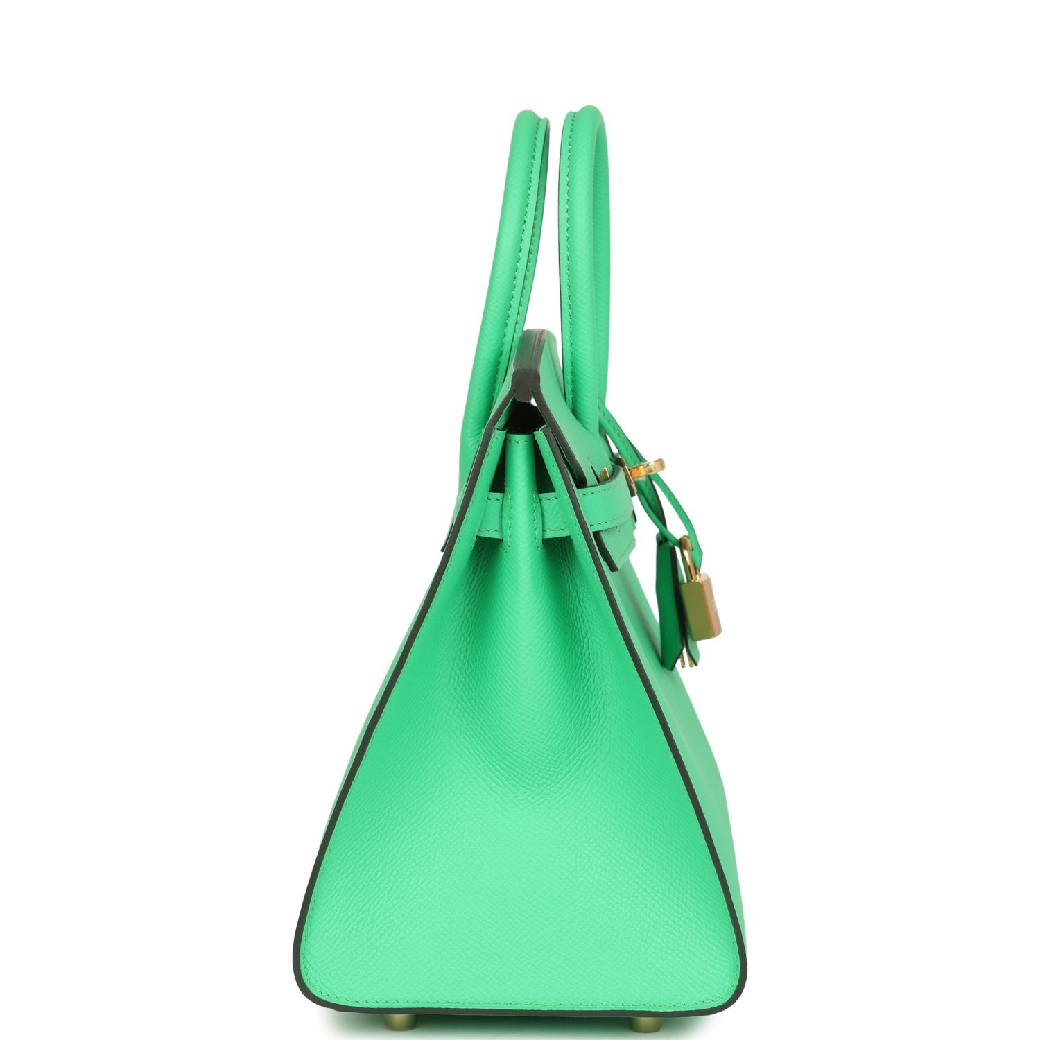Birkin Sellier 25 Vert Comics Epsom Gold Hardware Bag