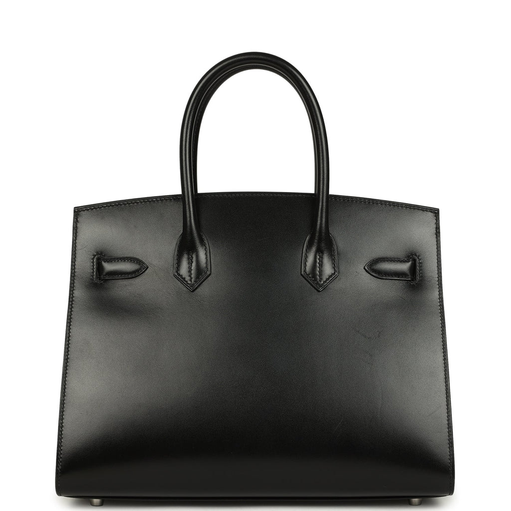 Birkin Sellier 30 Black Box Palladium Hardware Bag