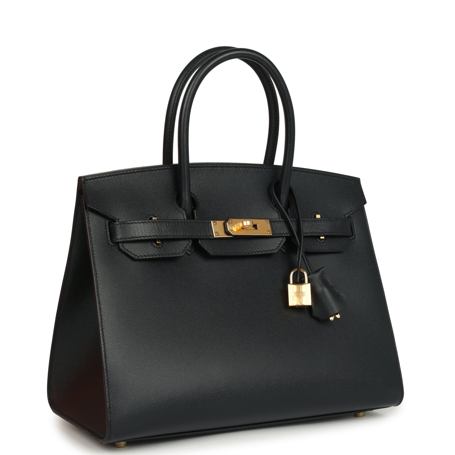 Birkin Sellier 30 Bleu Minuit Monsieur Gold Hardware Bag