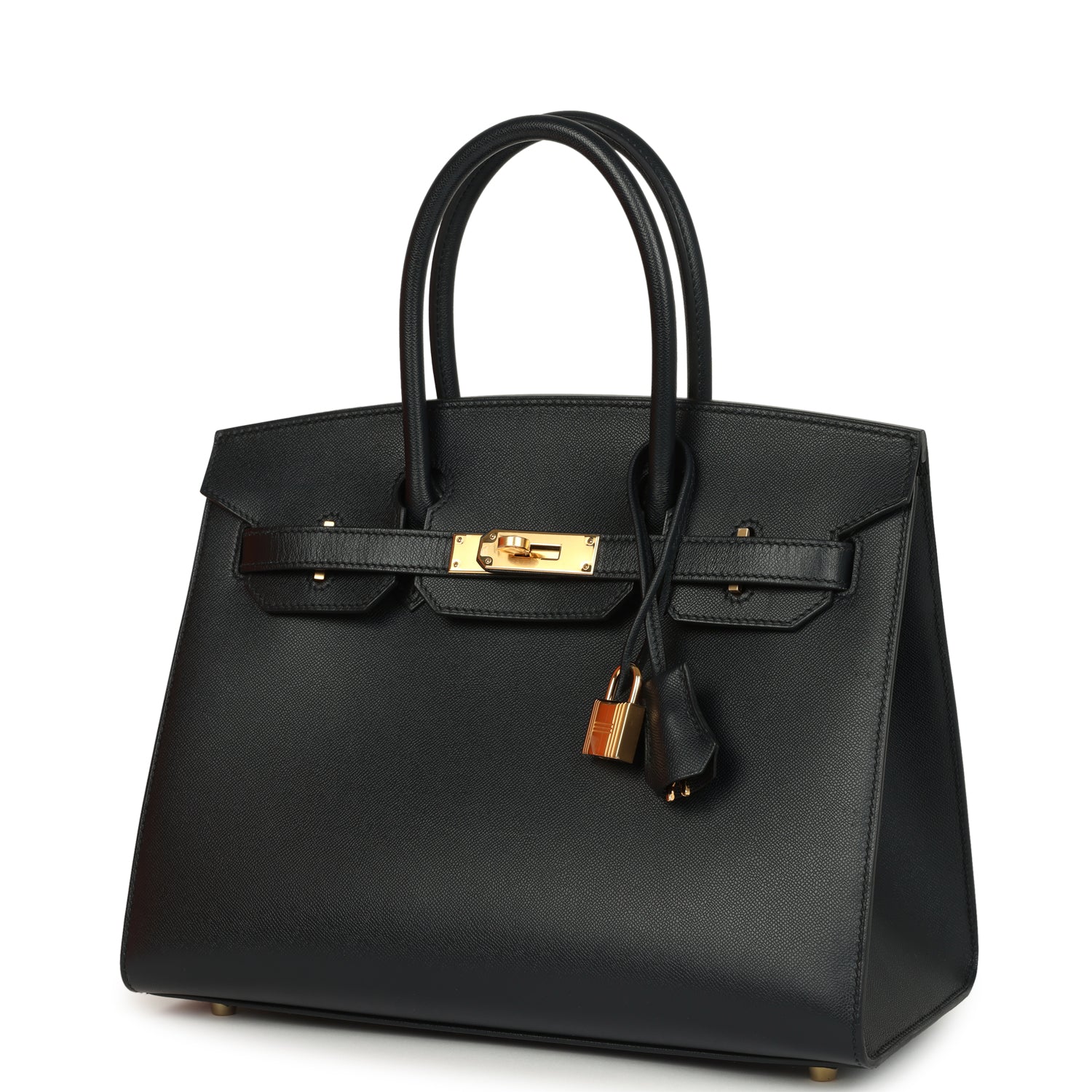 Birkin Sellier 30 Bleu Minuit Monsieur Gold Hardware Bag