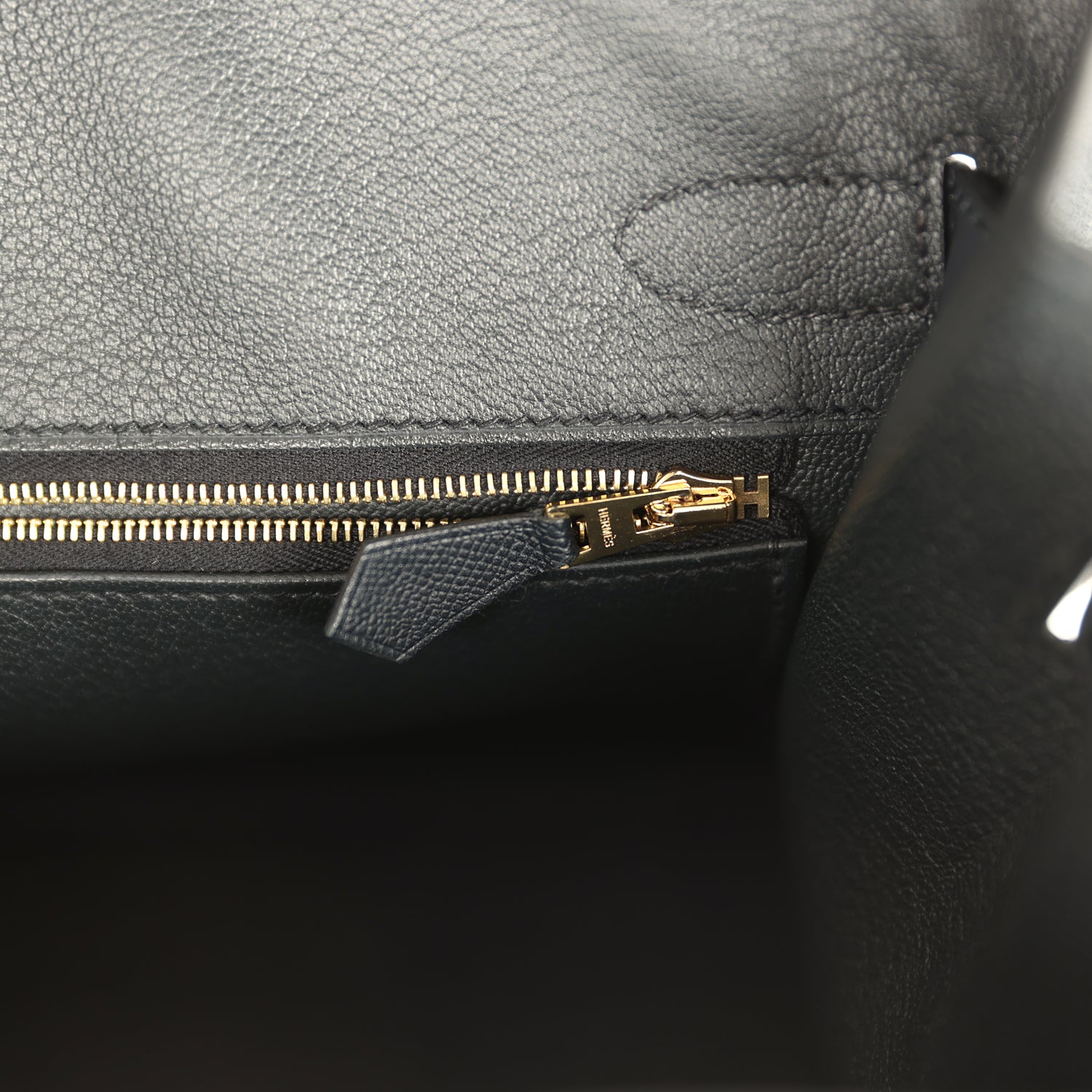 Birkin Sellier 30 Bleu Minuit Monsieur Gold Hardware Bag
