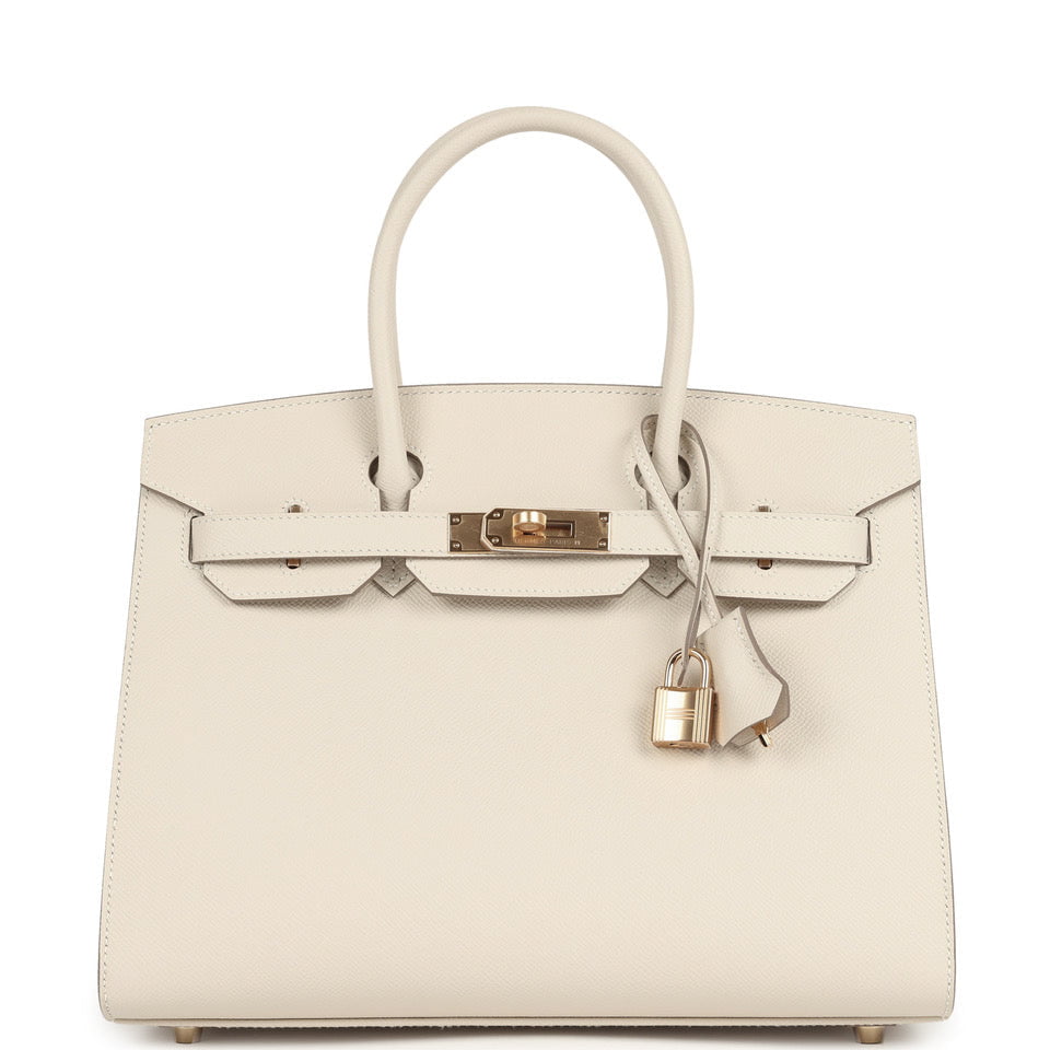 Birkin Sellier 30 Craie Epsom Gold Hardware Bag